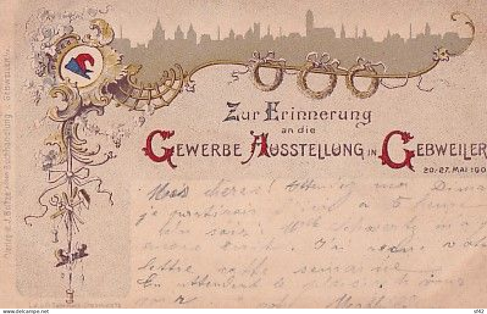 GEWERBE AUSSTELLUNG IN GEBWEILER    MAI 1900          PRECURSEUR - Guebwiller