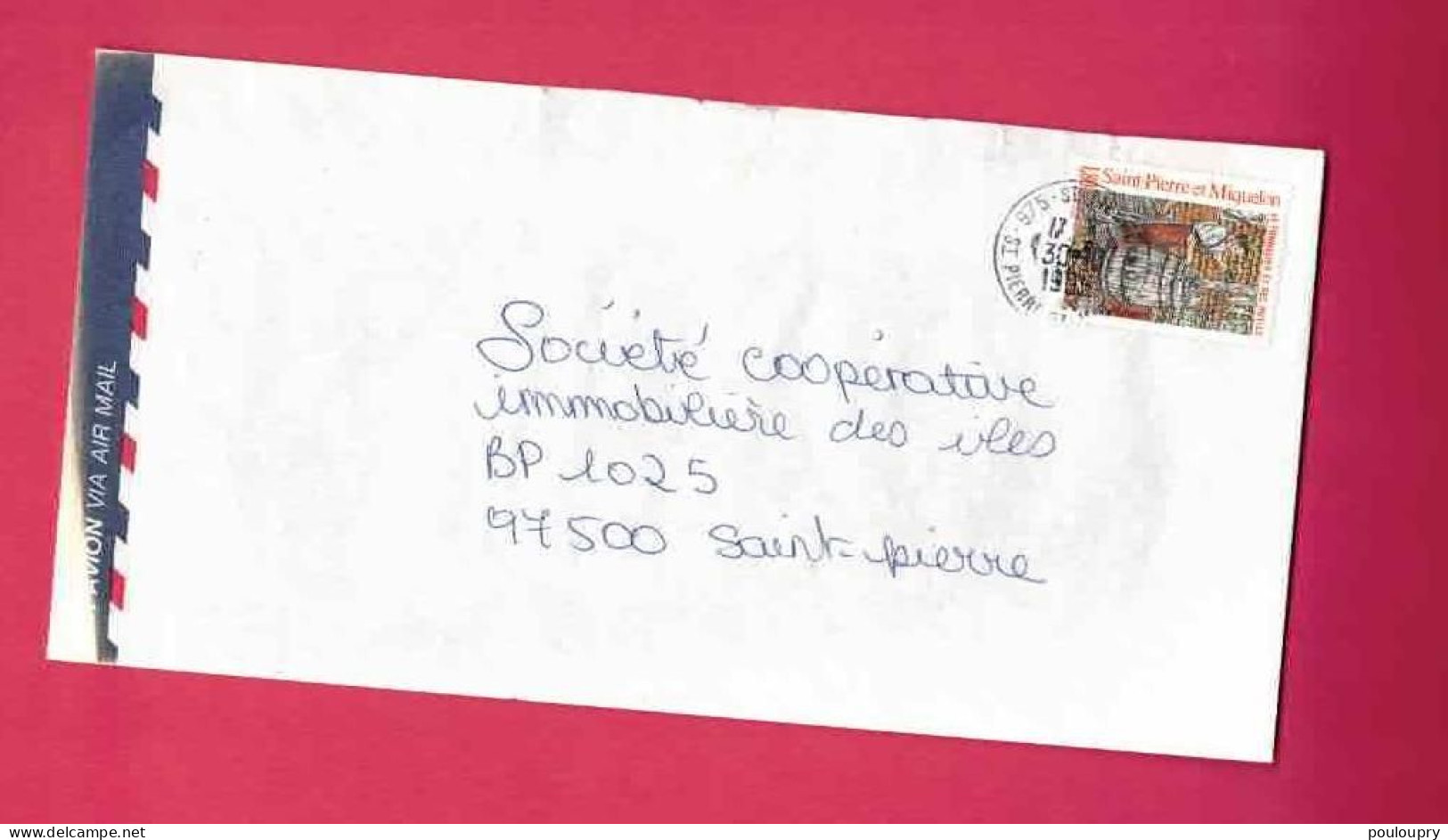 Lettre De 1995 Pour Saint Pierre - YT N° 613 - Tonnelier - Briefe U. Dokumente