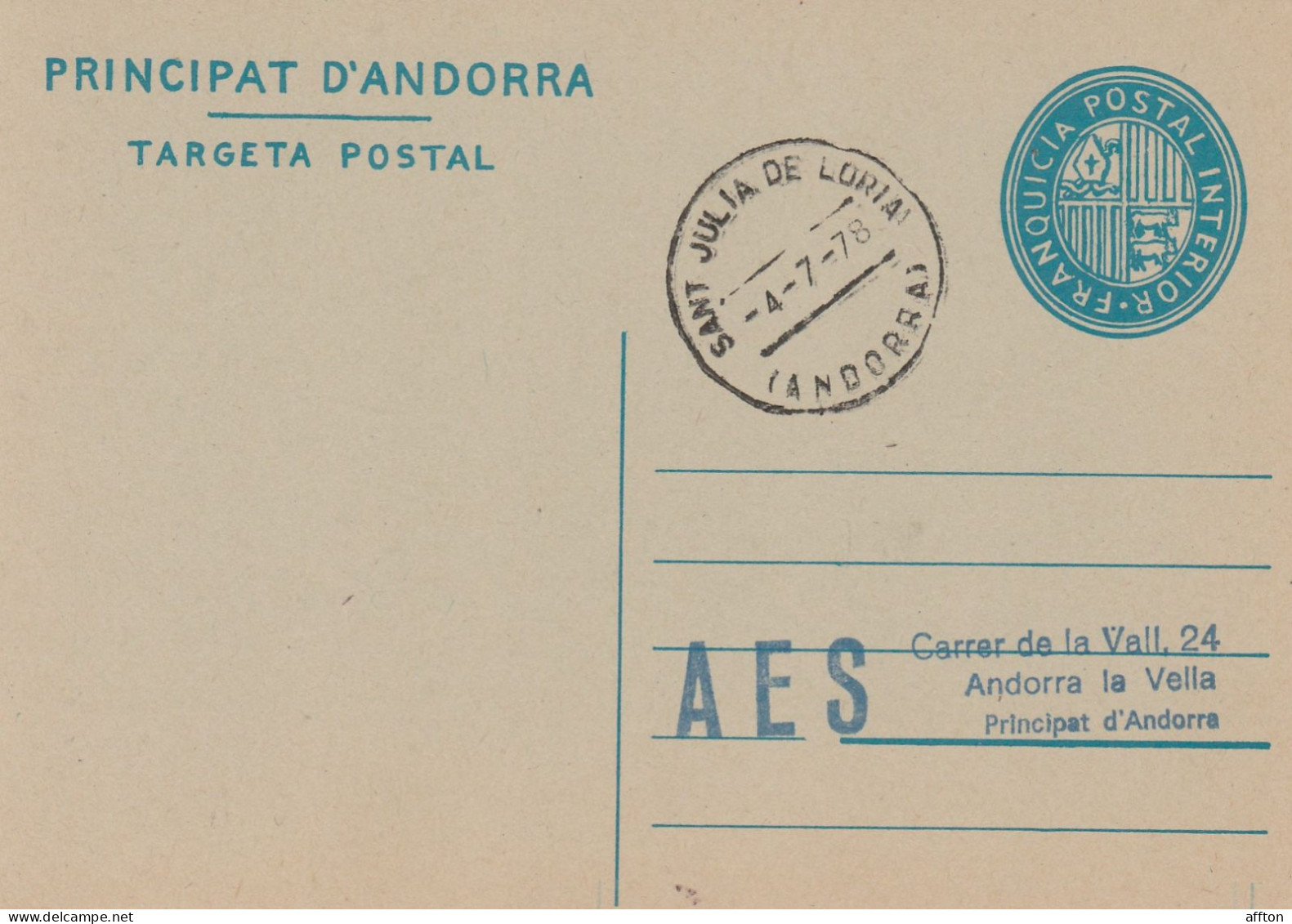 Andorra Card - Stamped Stationery & Prêts-à-poster