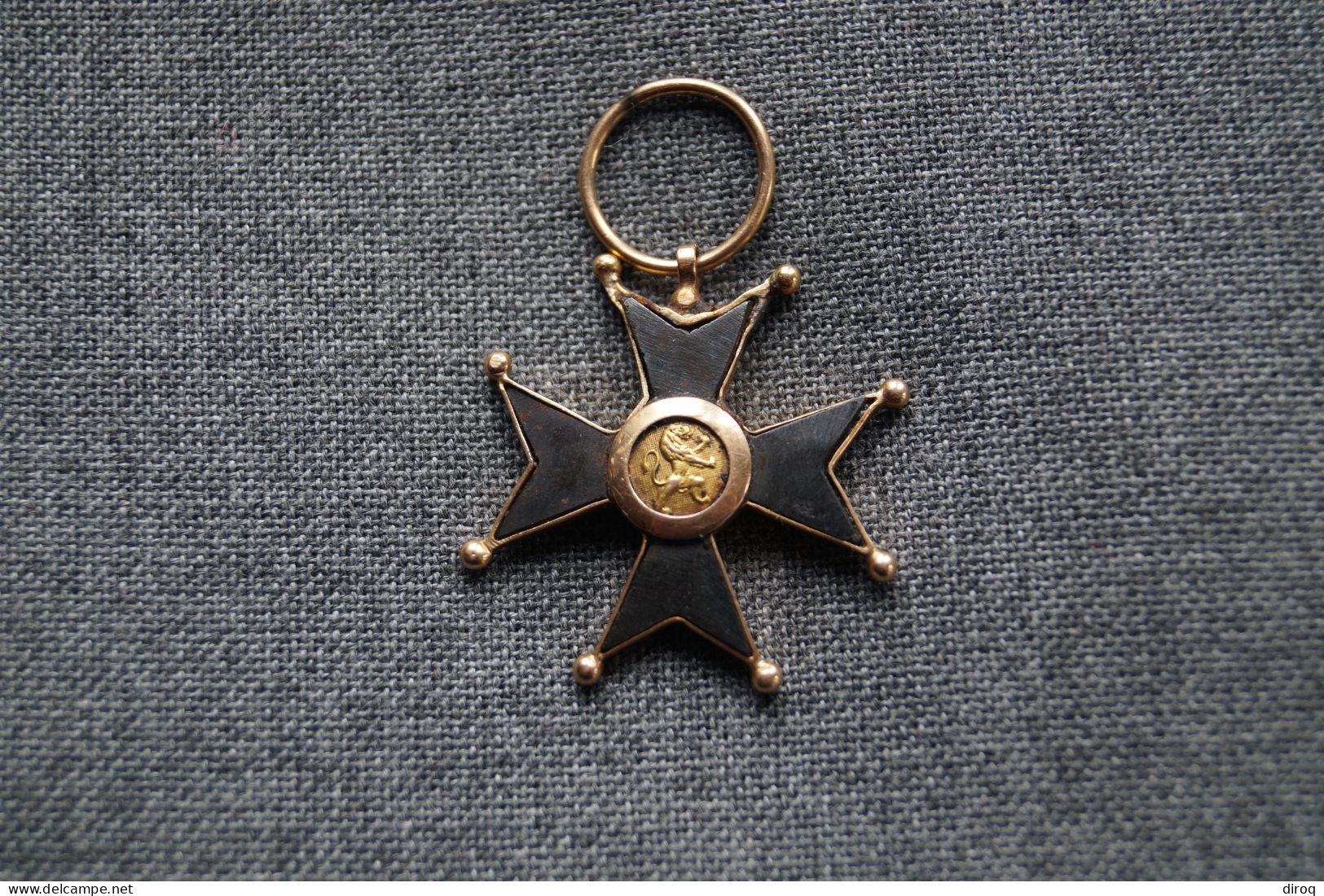 Très RARE,Croix De Fer,Or Et Bois,attribué à Lambert Théophile,Franc-Maçon,bourgmestre De Bruxelles - Voor 1871