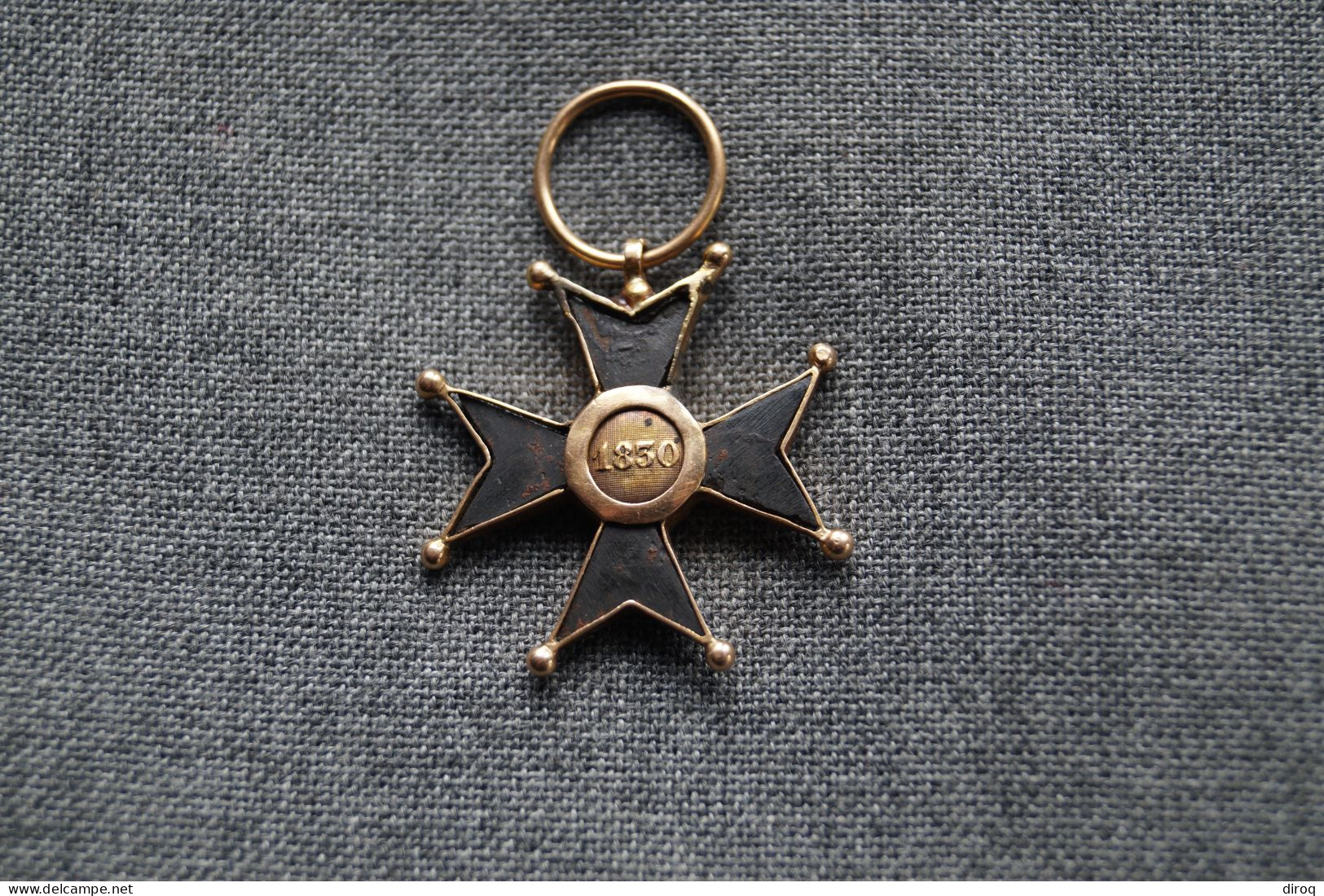 Très RARE,Croix De Fer,Or Et Bois,attribué à Lambert Théophile,Franc-Maçon,bourgmestre De Bruxelles - Vor 1871