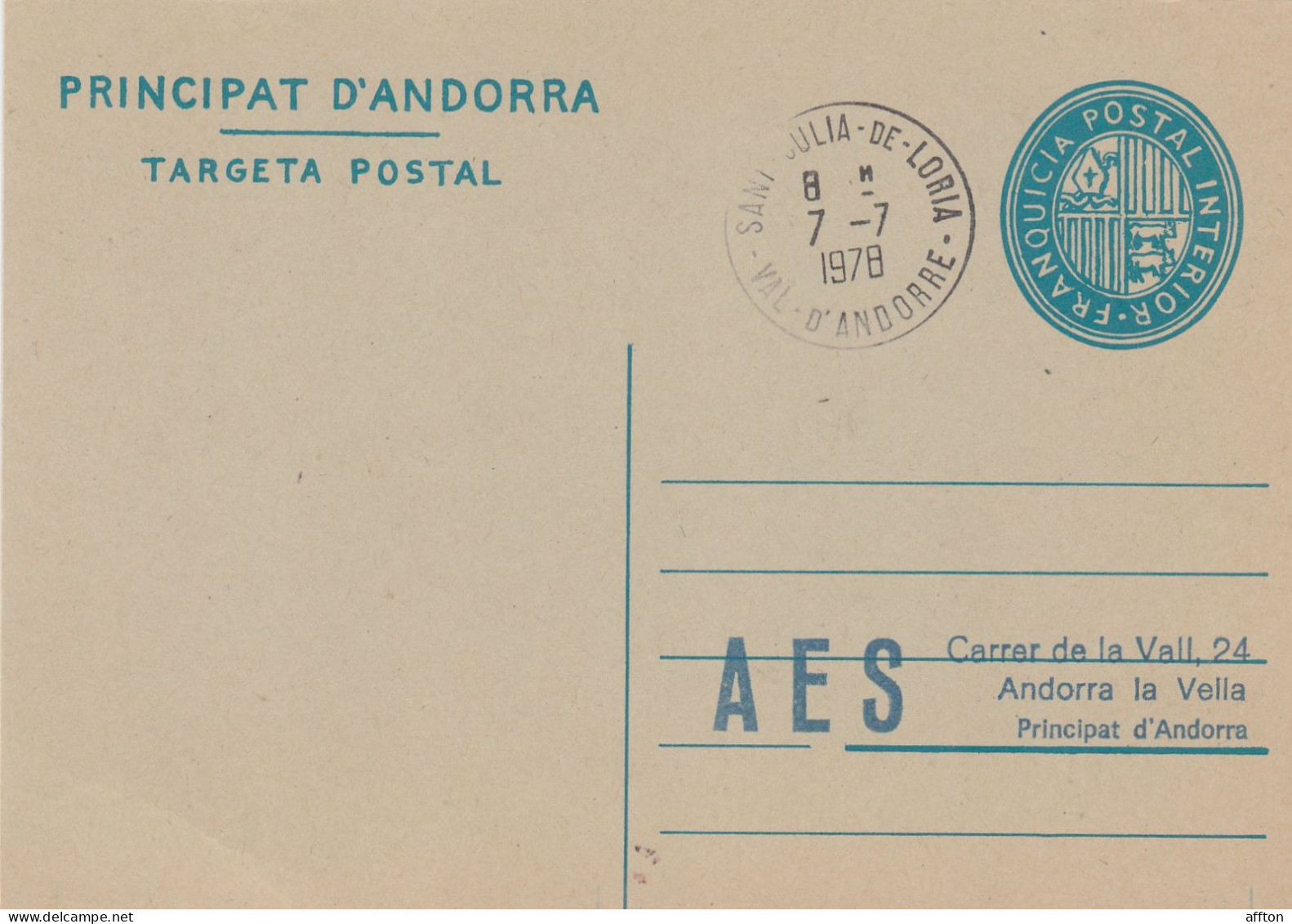 Andorra Card - Stamped Stationery & Prêts-à-poster