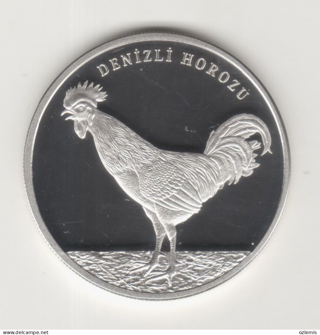 DENIZLI ROOSTER,CHICKEN , ,DENIZLI ,HOROZU, , COMMEMORATIVE , SILVER COIN ,2018  ,TURKEY - Türkei