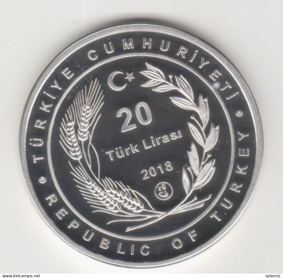 DENIZLI ROOSTER,CHICKEN , ,DENIZLI ,HOROZU, , COMMEMORATIVE , SILVER COIN ,2018  ,TURKEY - Turquie