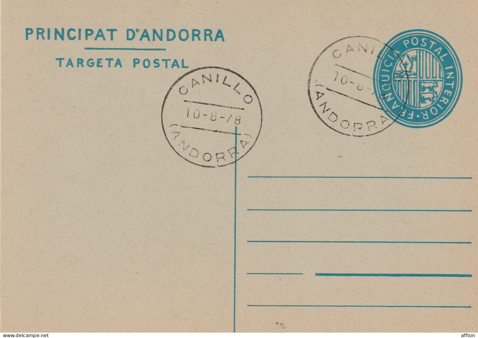 Andorra Card - Stamped Stationery & Prêts-à-poster