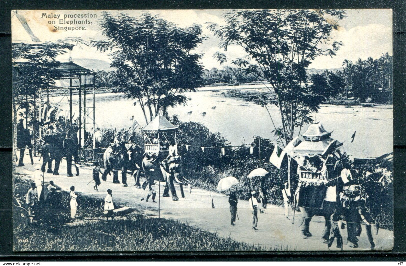 Malay Procession On Elephants, SINGAPORE - Singapur