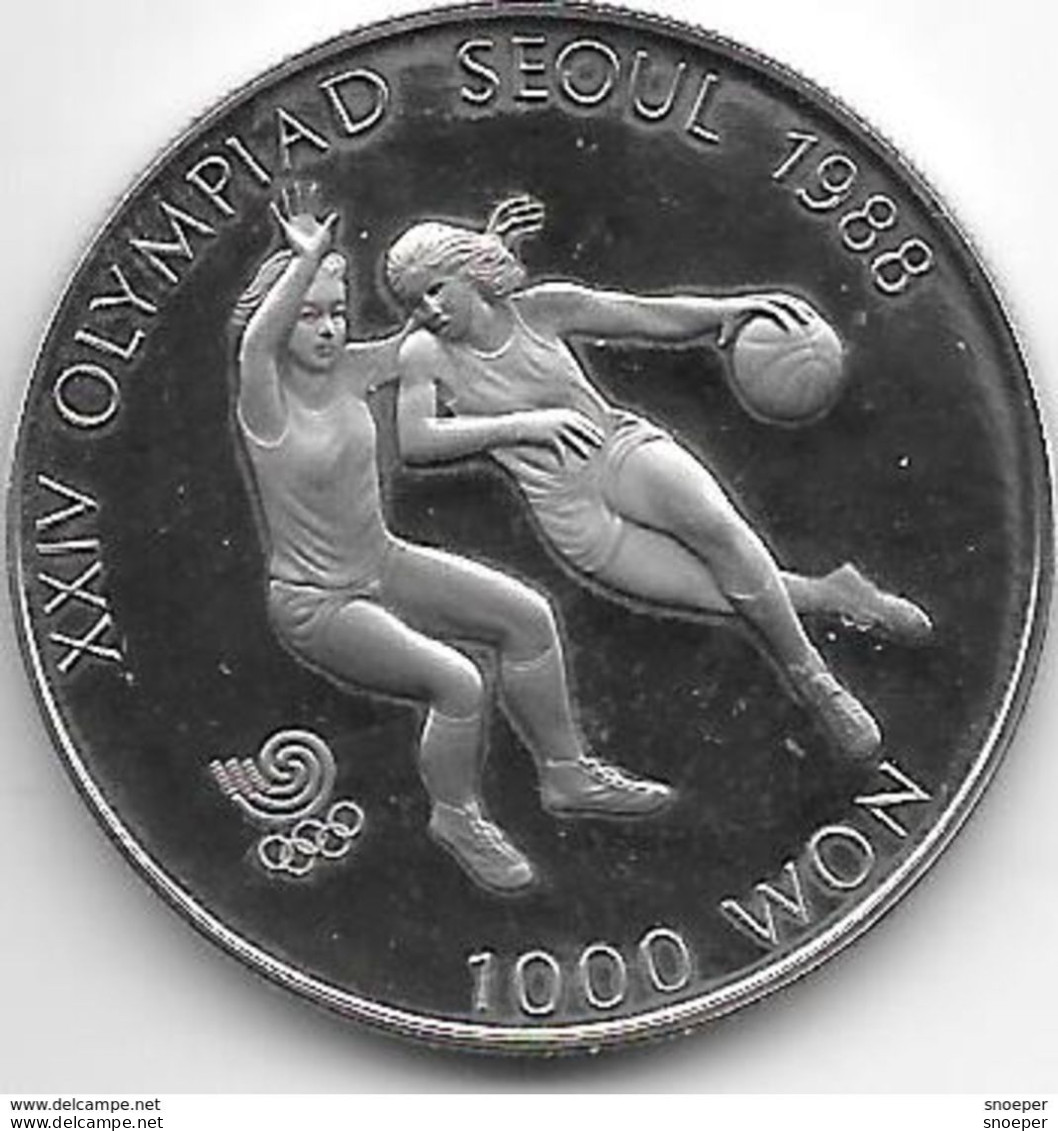 *korea South 1000 Won 1986  Km 46  Proof - Korea, South