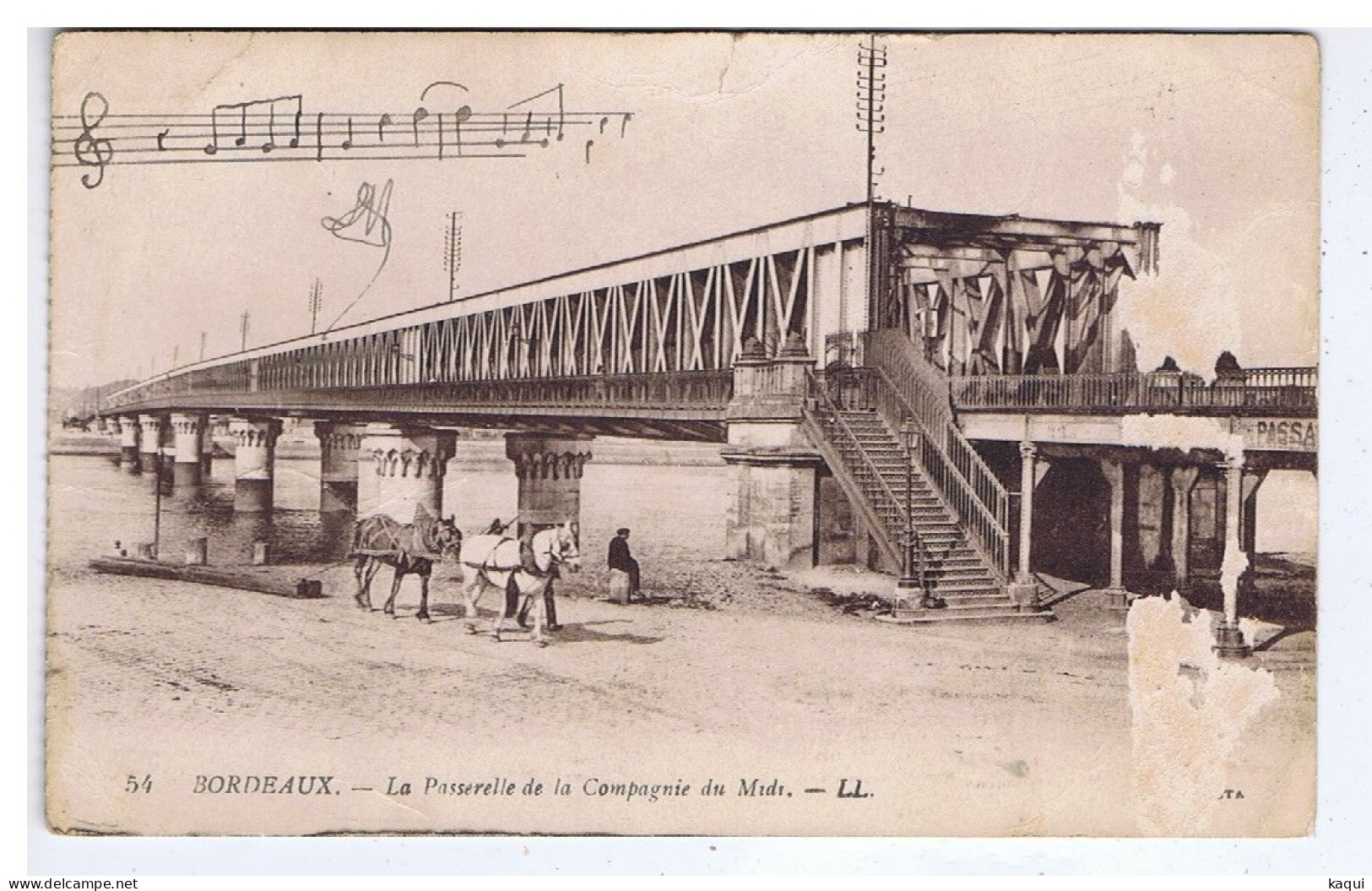 GIRONDE - BORDEAUX - La Passerelle De La Compagnie Du Midi - LL N° 54 - Ponts