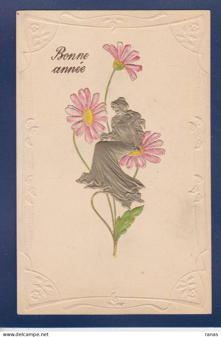 CPA Art Nouveau Gaufrée Type Camée Femme Woman Non Circulée - Femmes