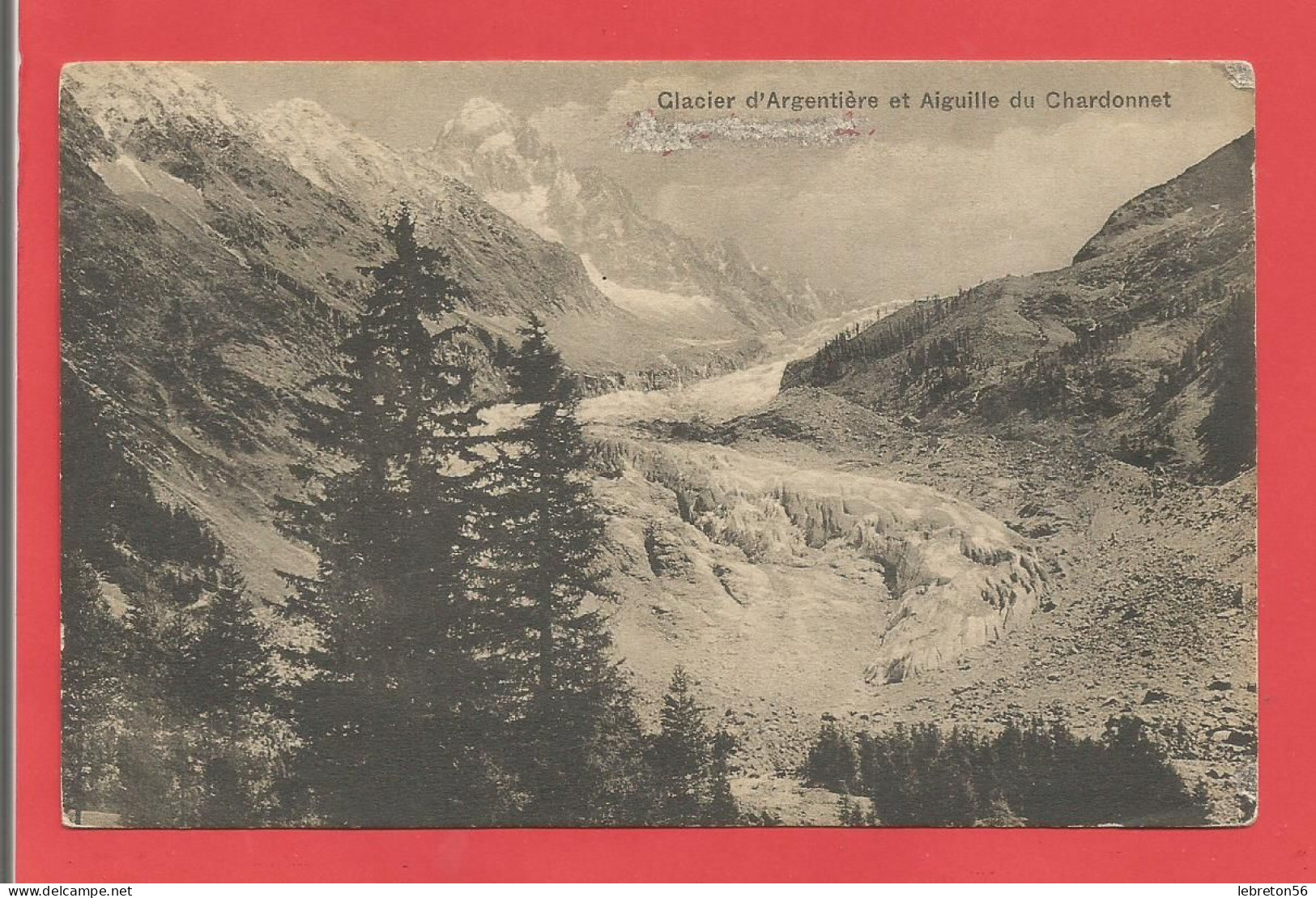 C.P.A. ( SUISSE ) « Glacier D'Argentière Et Aiguille Du Chardonnet  »   - Jolie Vue Générale   X2phots - Chardonne