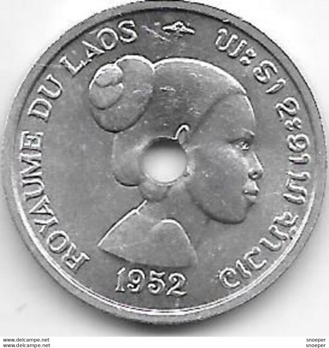 Laos 10 Cents 1952 Km 4   Unc - Laos