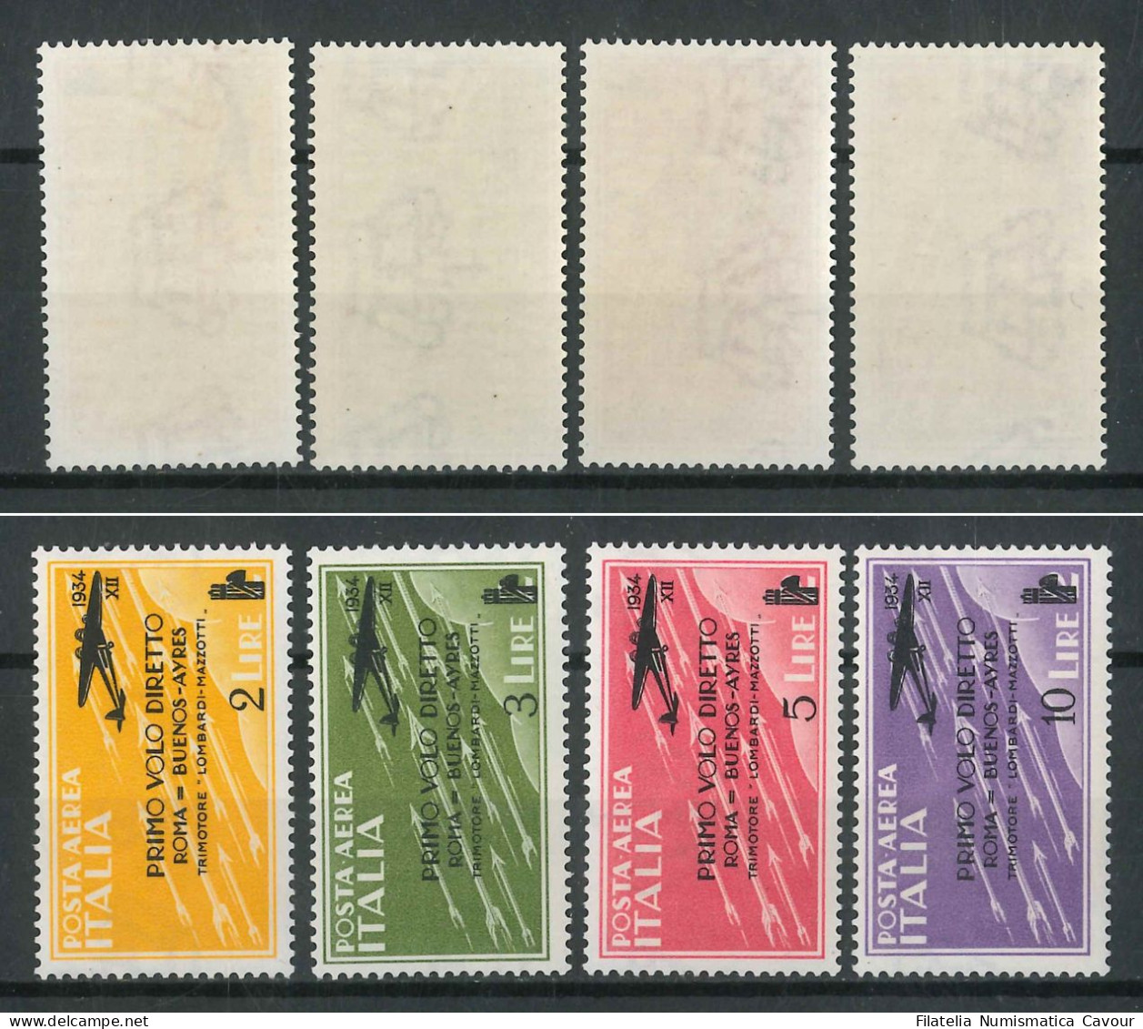 1934 - ** (Catalogo Sassone N.° PA 56/59) (45) - Posta Aerea