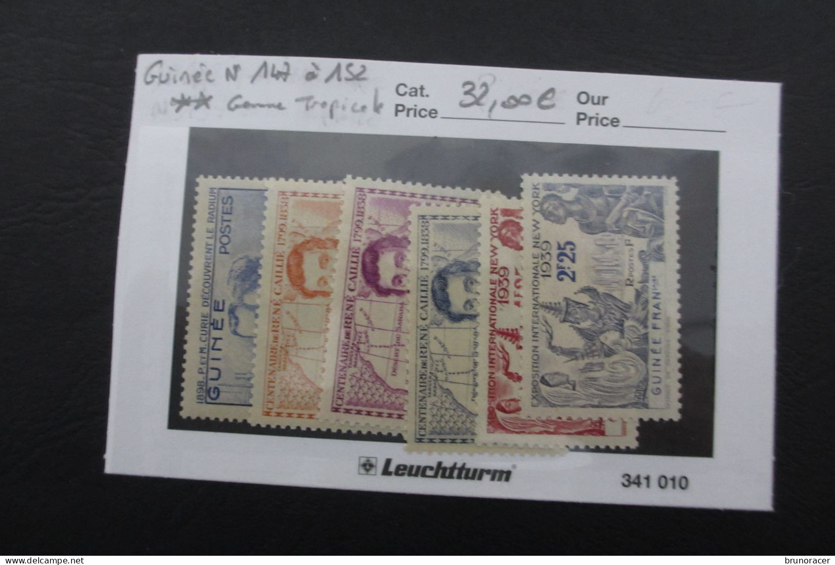 COLONIES GUINEE N°147 à 152 NEUF** GOMME TROPICALE COTE 32 EUROS VOIR SCANS - Unused Stamps