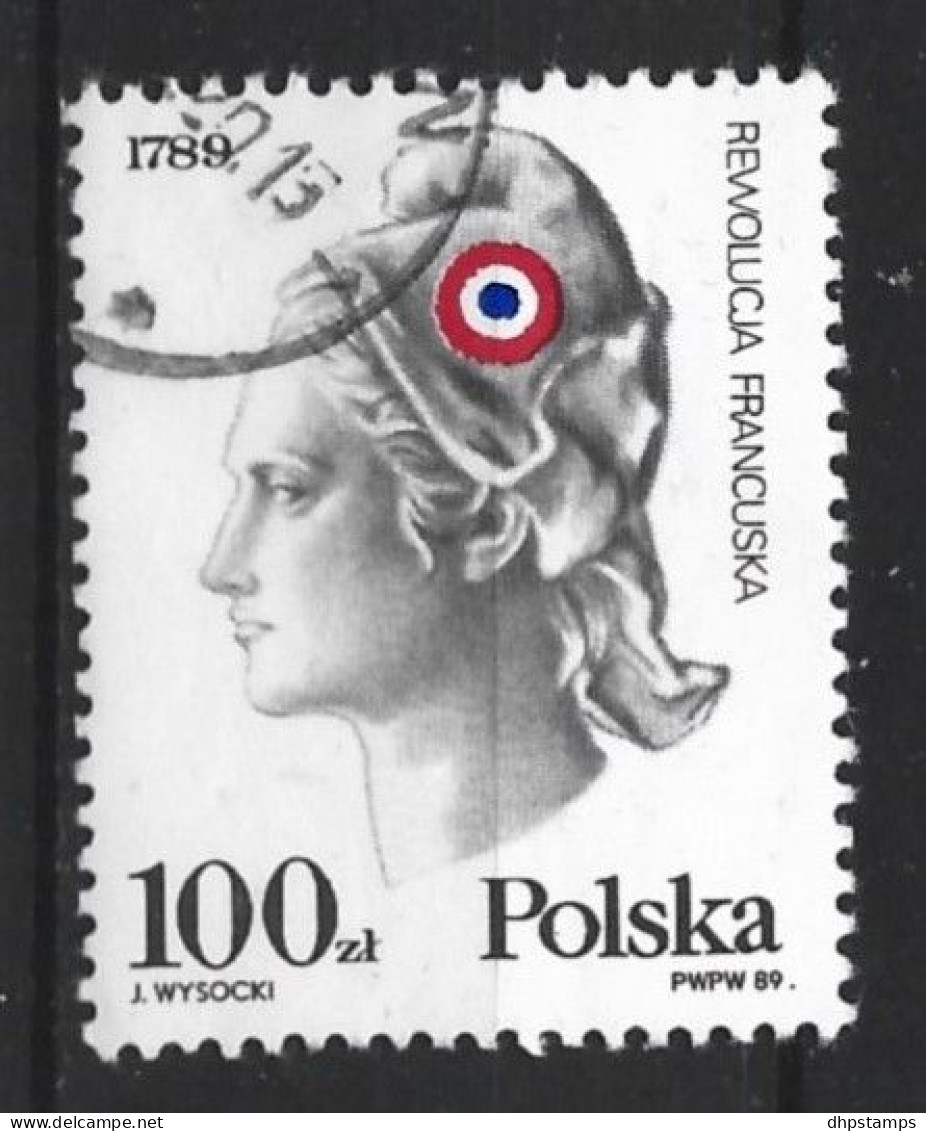 Polen 1989 Bicentenary Of The French Revolution Y.T. 3010 (0) - Used Stamps
