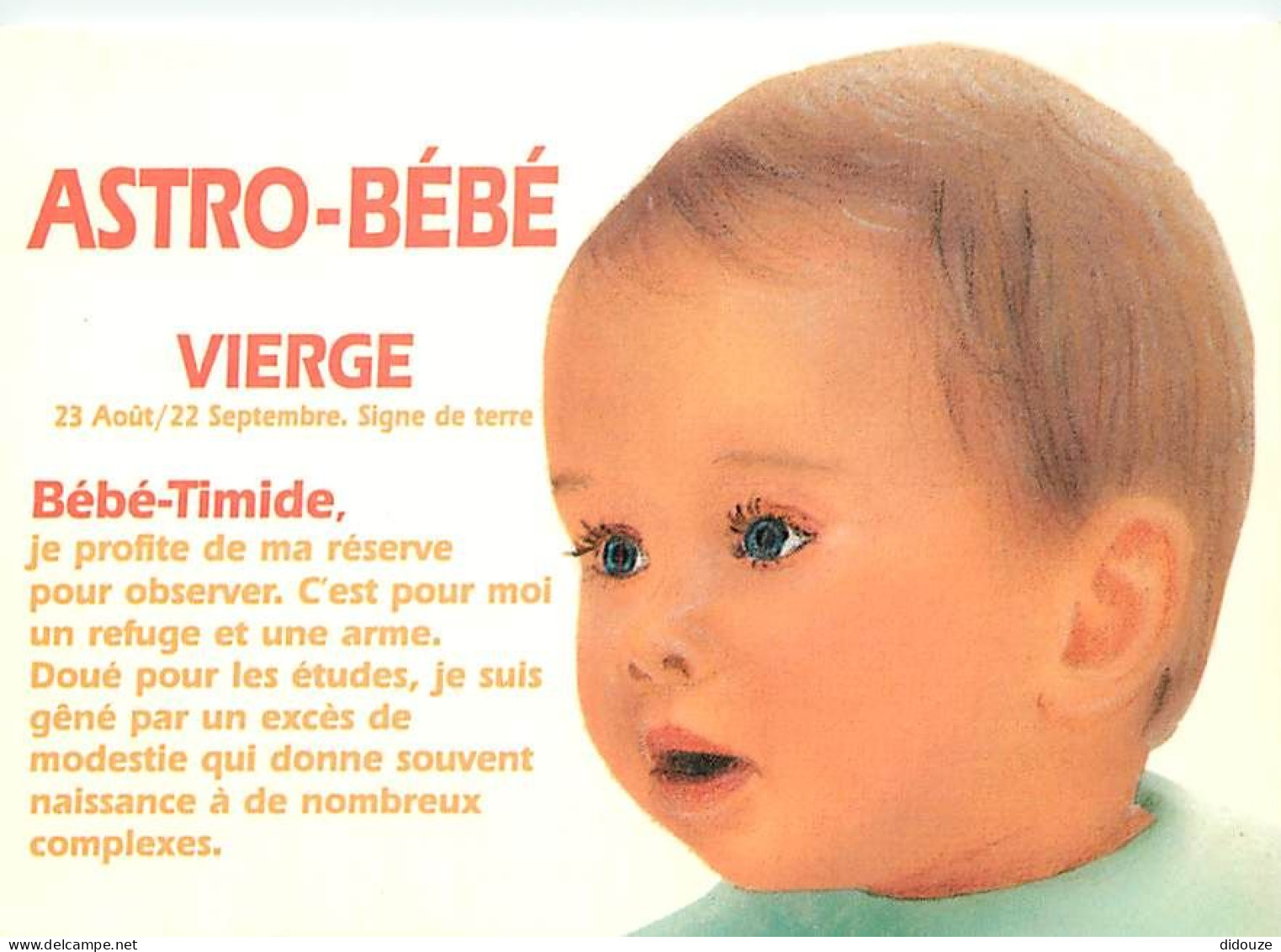 Astrologie - Astro Bébé - Vierge - Illustration Laurent Pognante - CPM - Carte Neuve - Voir Scans Recto-Verso - Astrologie