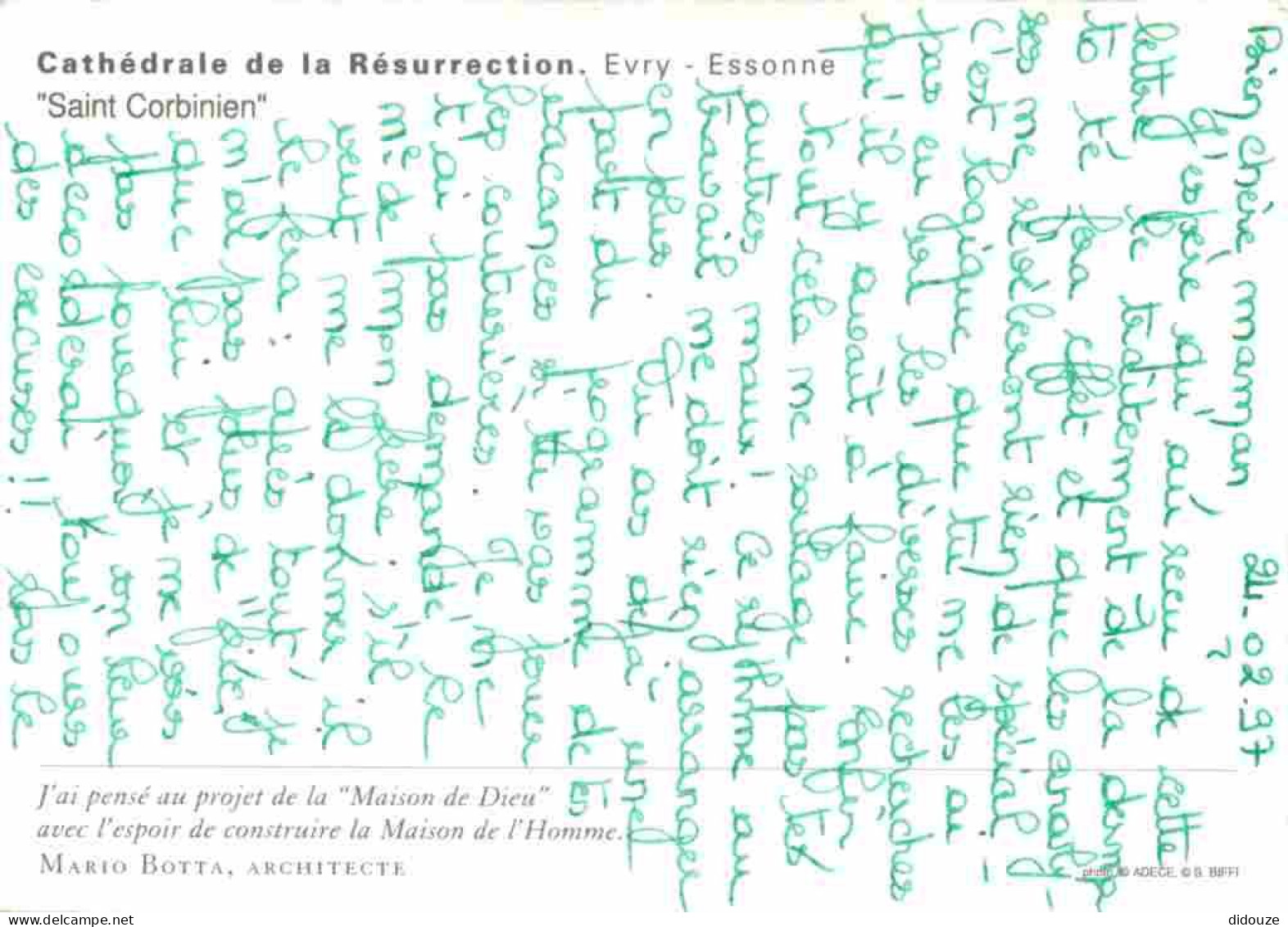91 - Evry - Cathédrale De La Résurrection Saint Corbinien - Vue De Nuit - CPM - Voir Scans Recto-Verso - Evry
