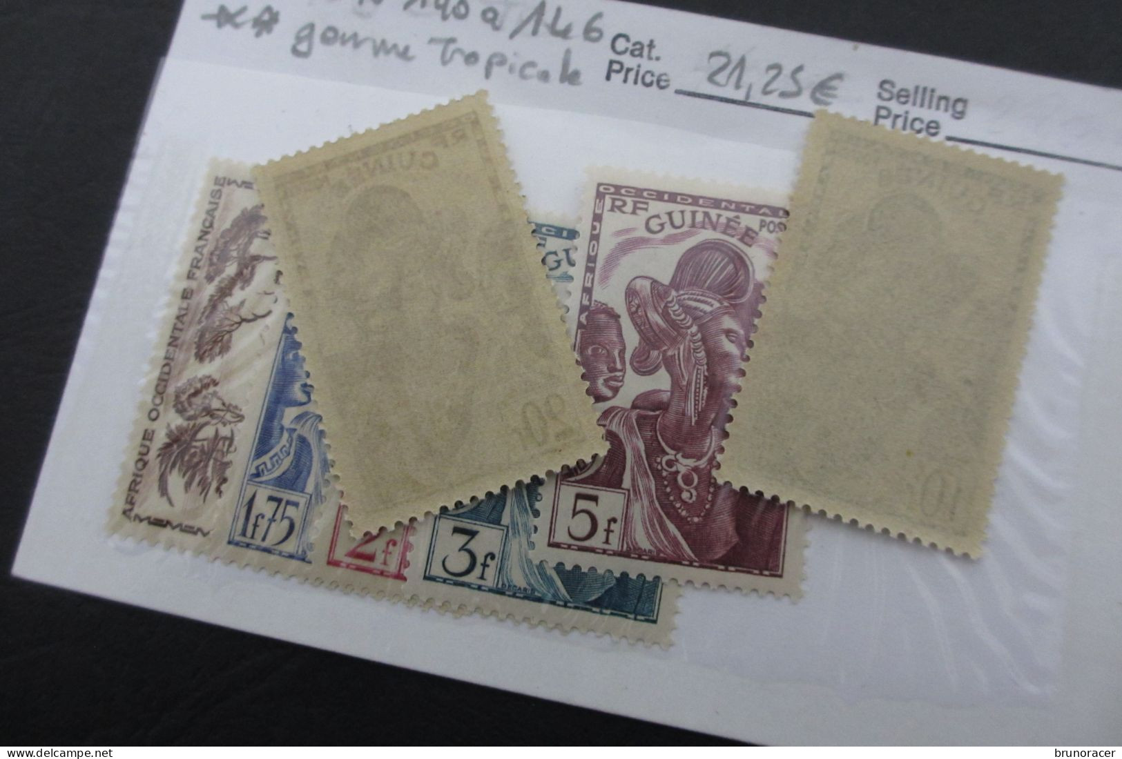 COLONIES GUINEE N°140 à 146 NEUF** GOMME TROPICALE COTE 21,25 EUROS VOIR SCANS - Unused Stamps