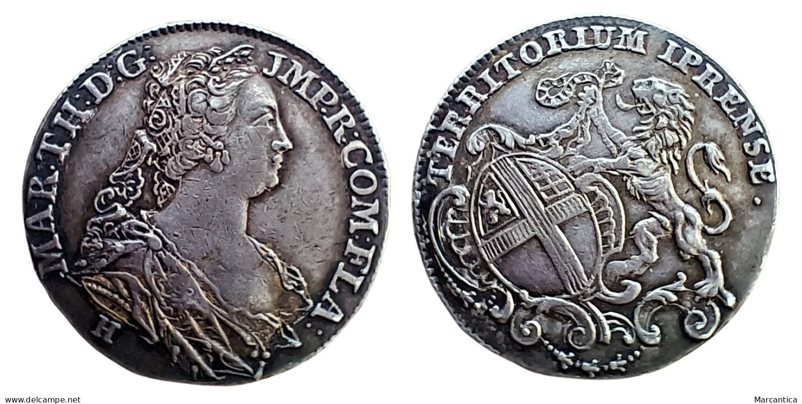 Maria Theresa, House Of Habsburg Silver Token (1750). - Otros & Sin Clasificación