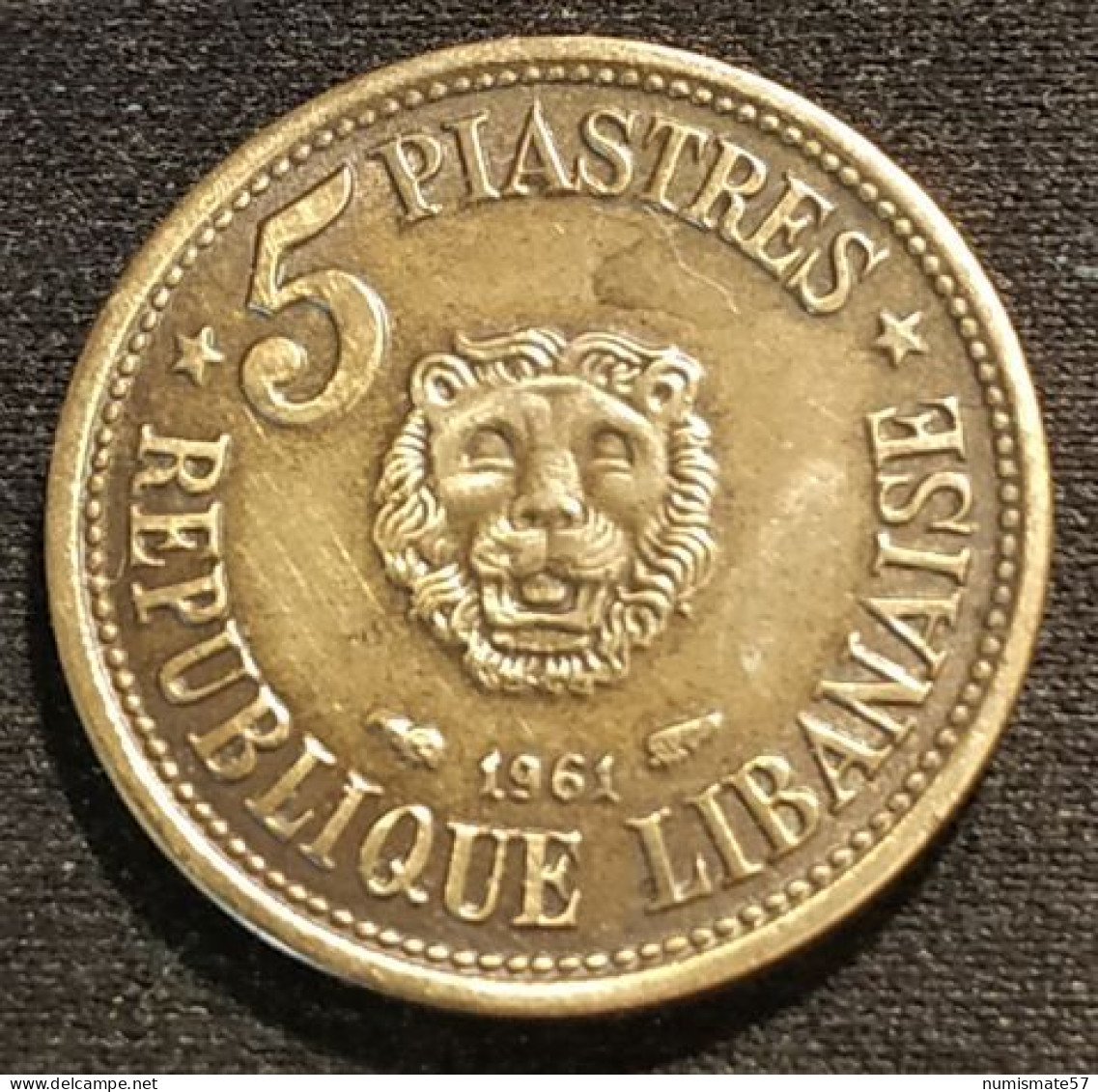 LIBAN - LEBANON - 5 PIASTRES 1961 - KM 21 - Liban