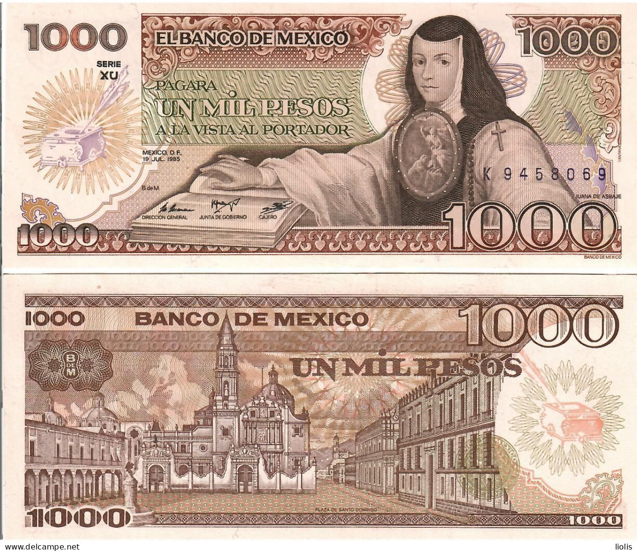 Mexico  P-85  1000 Pesos  1985  UNC - Mexiko