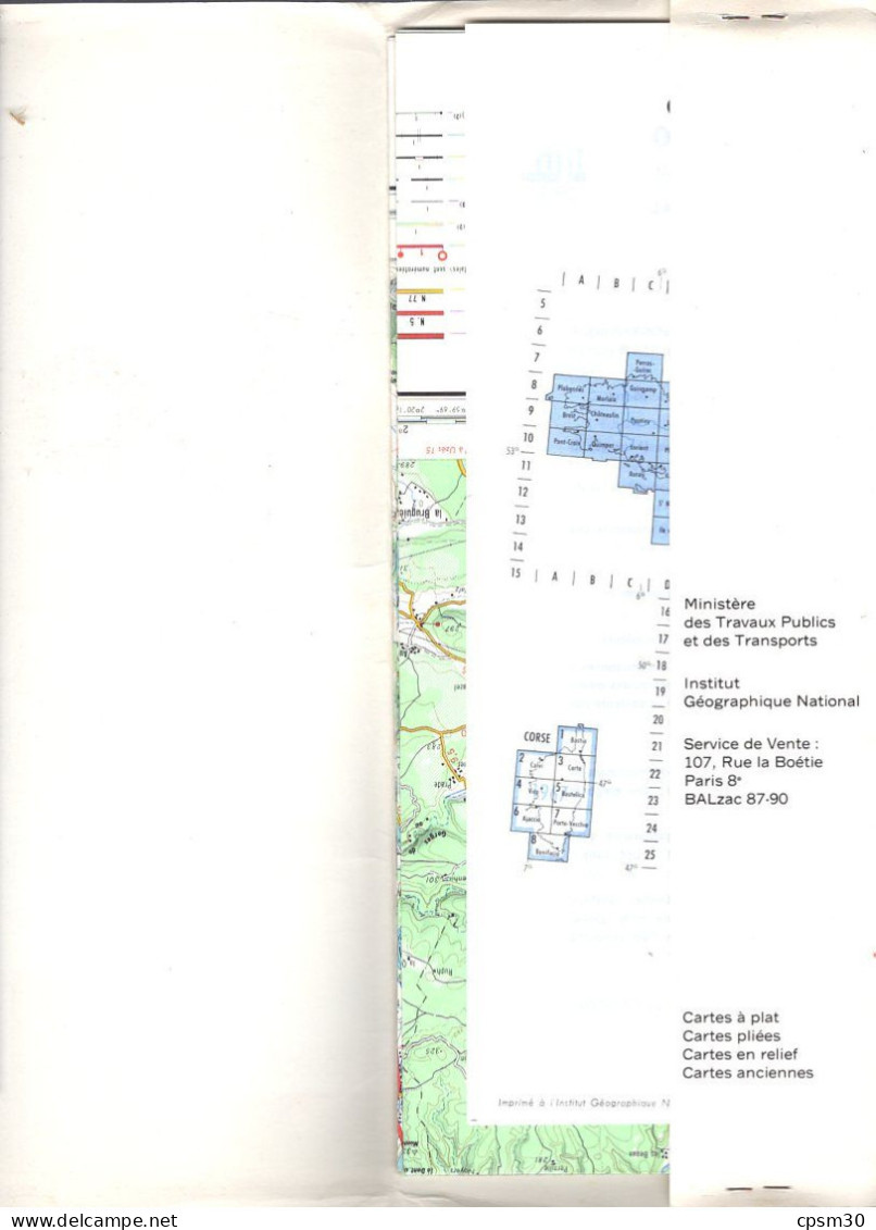 Carte Routière, France IGN Orange Et Ales Dans Sa Pochette, 1/100.000 - Wegenkaarten