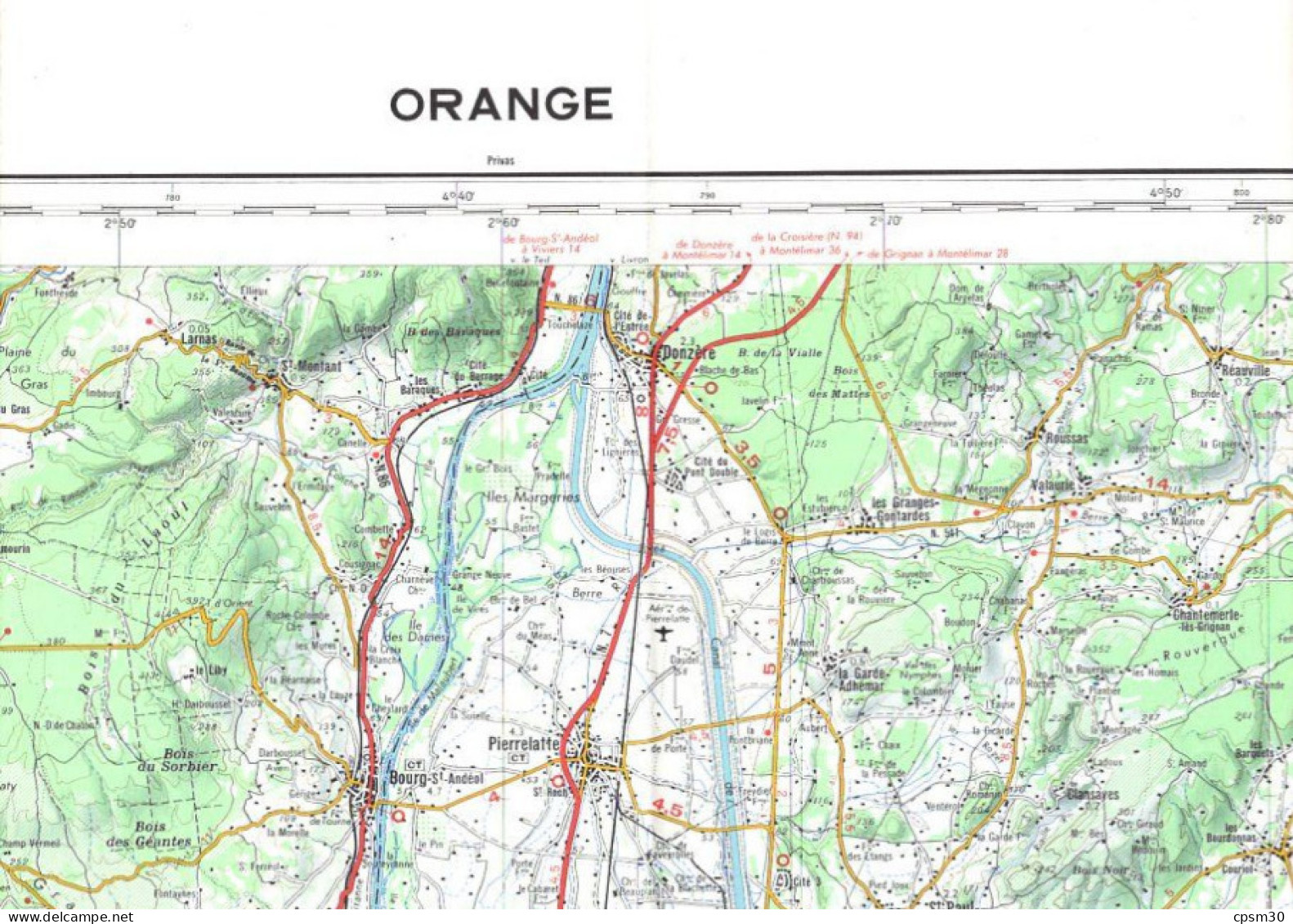 Carte Routière, France IGN Orange Et Ales Dans Sa Pochette, 1/100.000 - Strassenkarten