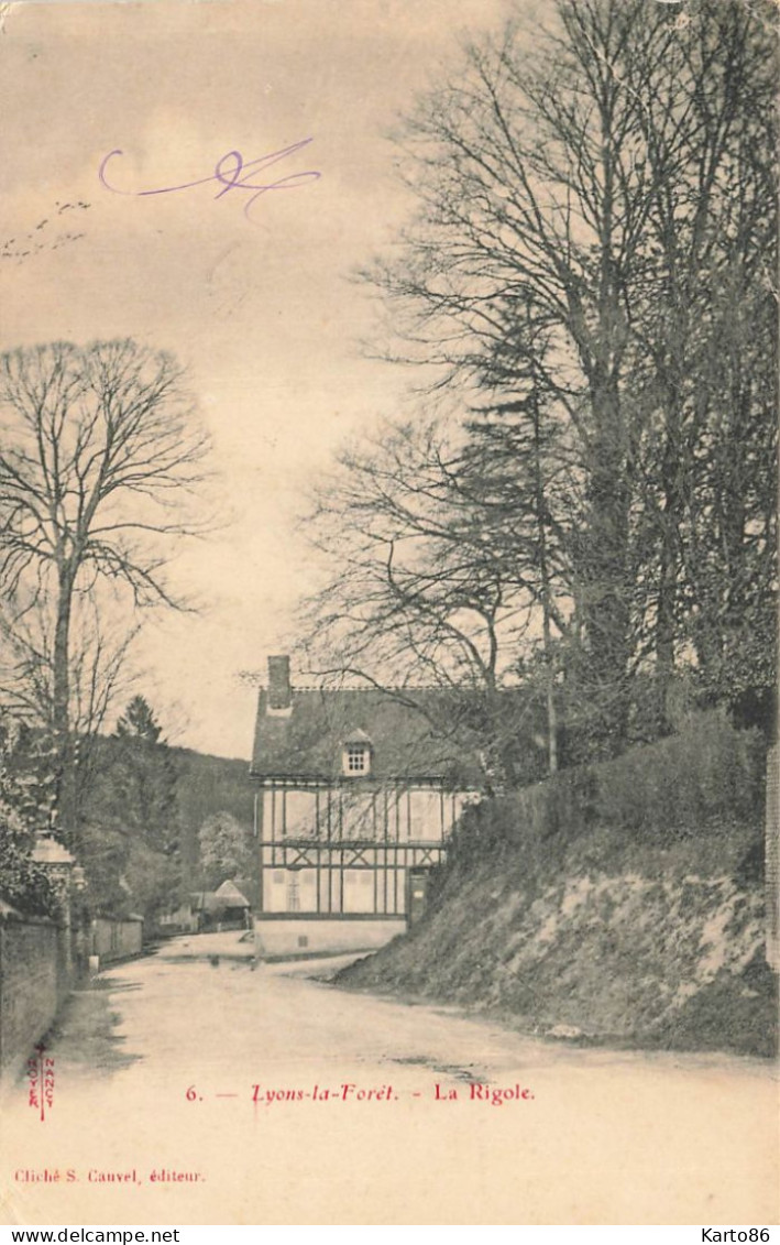 Lyons La Forêt * 1907 * La Rigole * Route Quartier Village - Lyons-la-Forêt