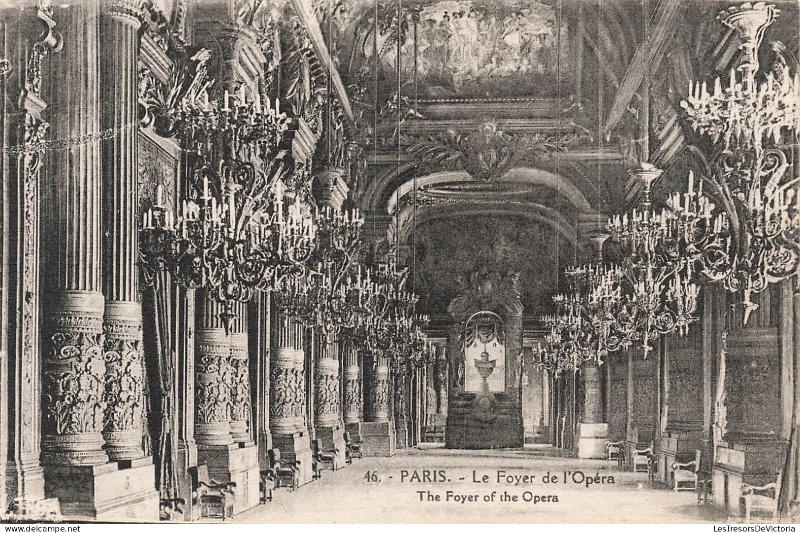 FRANCE - Paris - Vue Sur Le Foyer De L'opéra - Vue à L'intérieure - The Foyer Of The Opera - Carte Postale Ancienne - Andere Monumenten, Gebouwen