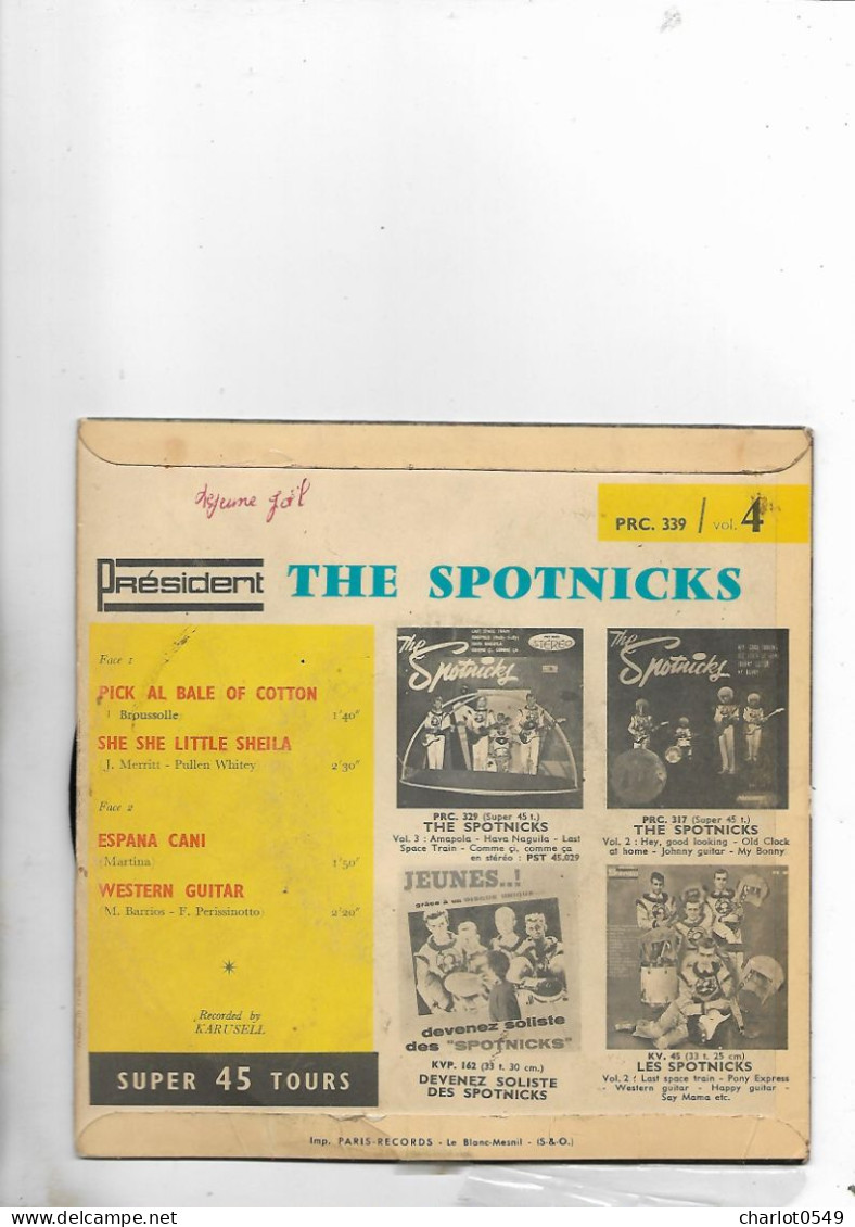 4 Titres The Spotnicks - Other & Unclassified