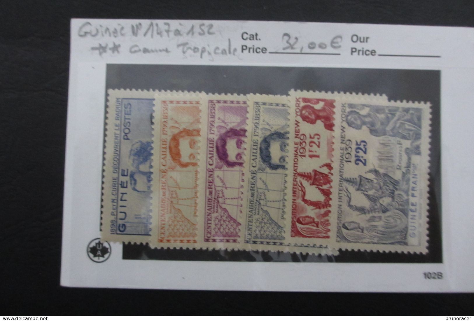 COLONIES GUINEE N°147 à 152 NEUF** GOMME TROPICALE COTE 32 EUROS VOIR SCANS - Unused Stamps