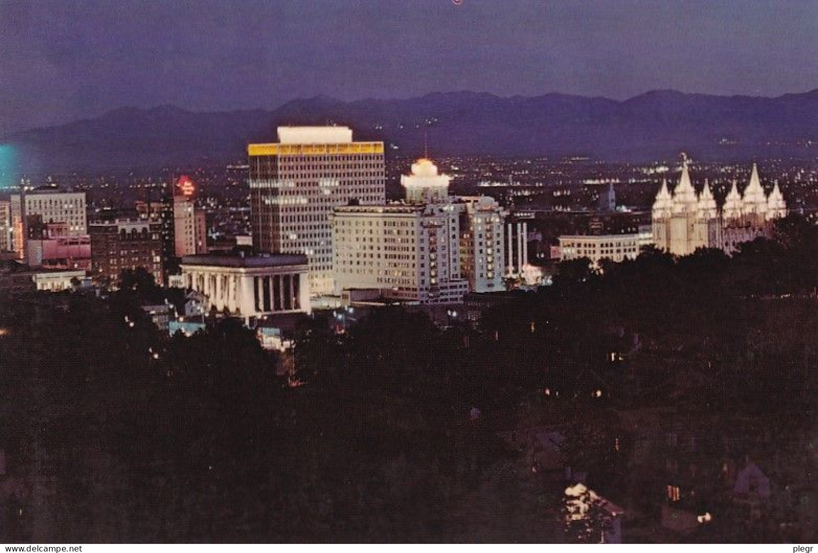 0-USAUT 01 02 - SALT LAKE CITY - PANORAMA NIGHT VIEW - Salt Lake City