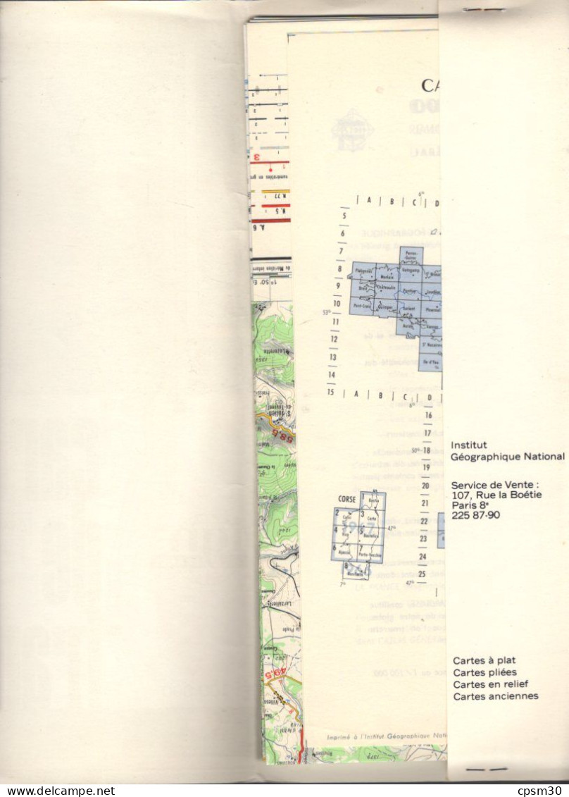 Carte Routière, France IGN Largentière Et Privas Dans Sa Pochette, 1/100.000 - Roadmaps