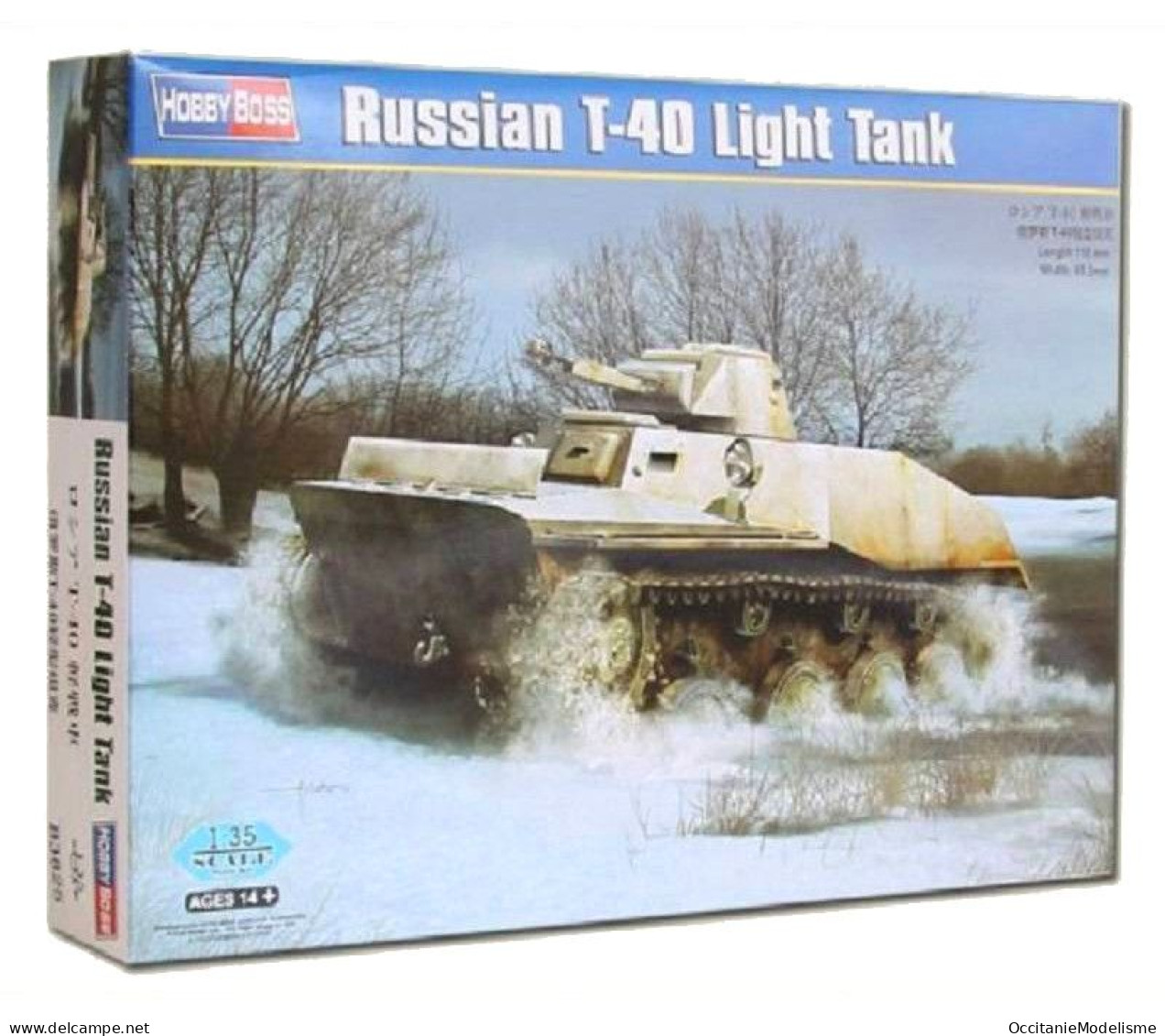 HobbyBoss - Char Russian T-40 Light Tank Maquette Kit Plastique Réf. 83825 Neuf NBO 1/35 - Militaire Voertuigen