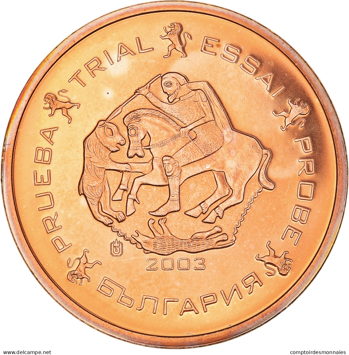 Bulgarie, Fantasy Euro Patterns, 5 Euro Cent, 2003, SPL+, Cuivre - Essais Privés / Non-officiels