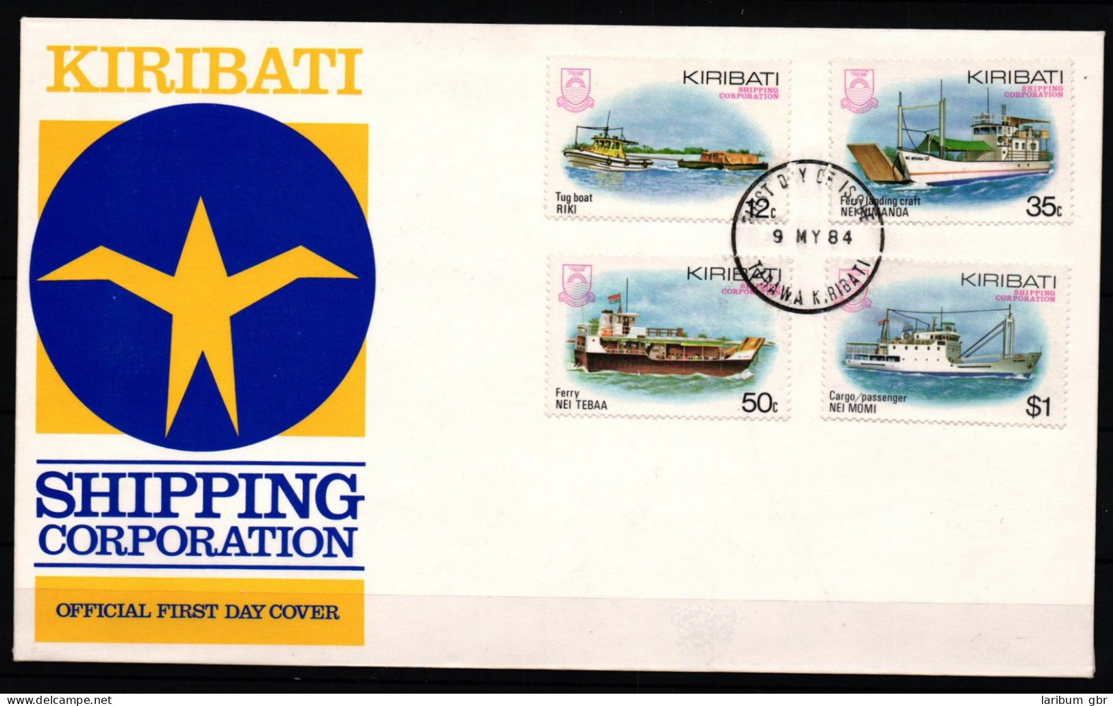 Kiribati 439-442 Gestempelt FDC / Schifffahrt #KC144 - Kiribati (1979-...)