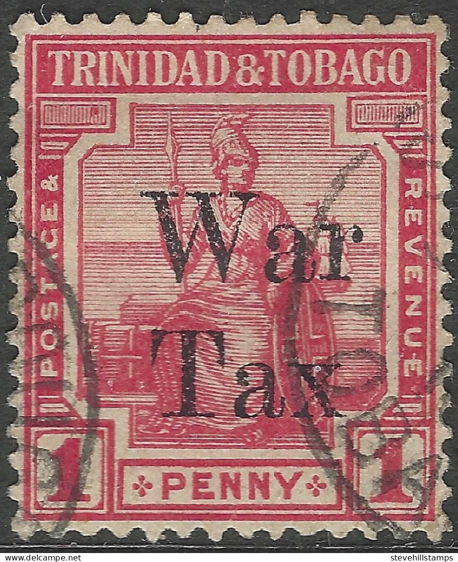 Trinidad & Tobago. 1918 War Tax. 1d Used SG 188b. M4030 - Trinité & Tobago (...-1961)