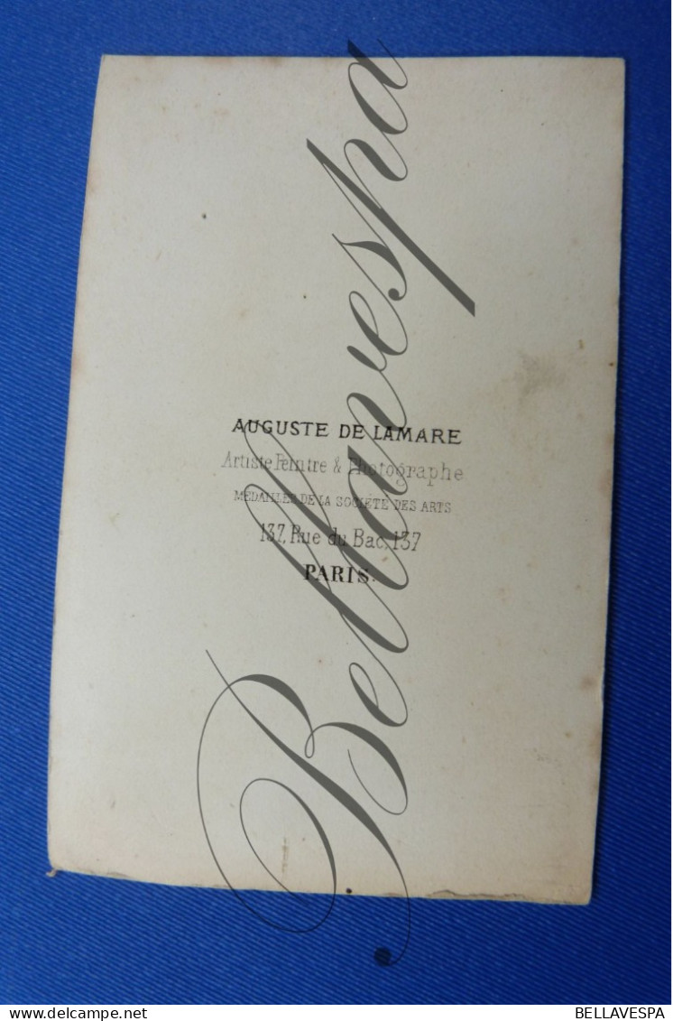 C.D.V Carte De Visite Atelier Studio Portret  Auguste De Lamare  Paris - Ancianas (antes De 1900)