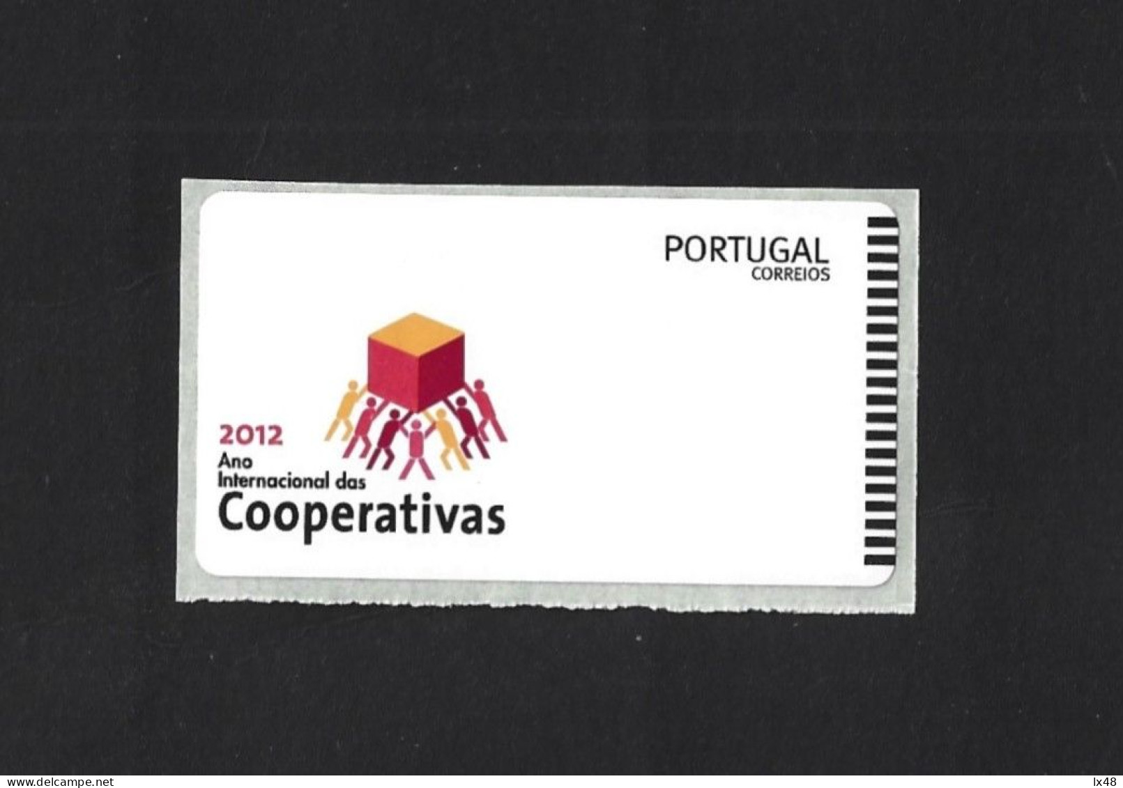 Cooperatives. Franchise Print Label With No Franchise Value Dedicated To International Year Of Cooperatives. Coöperaties - EU-Organe
