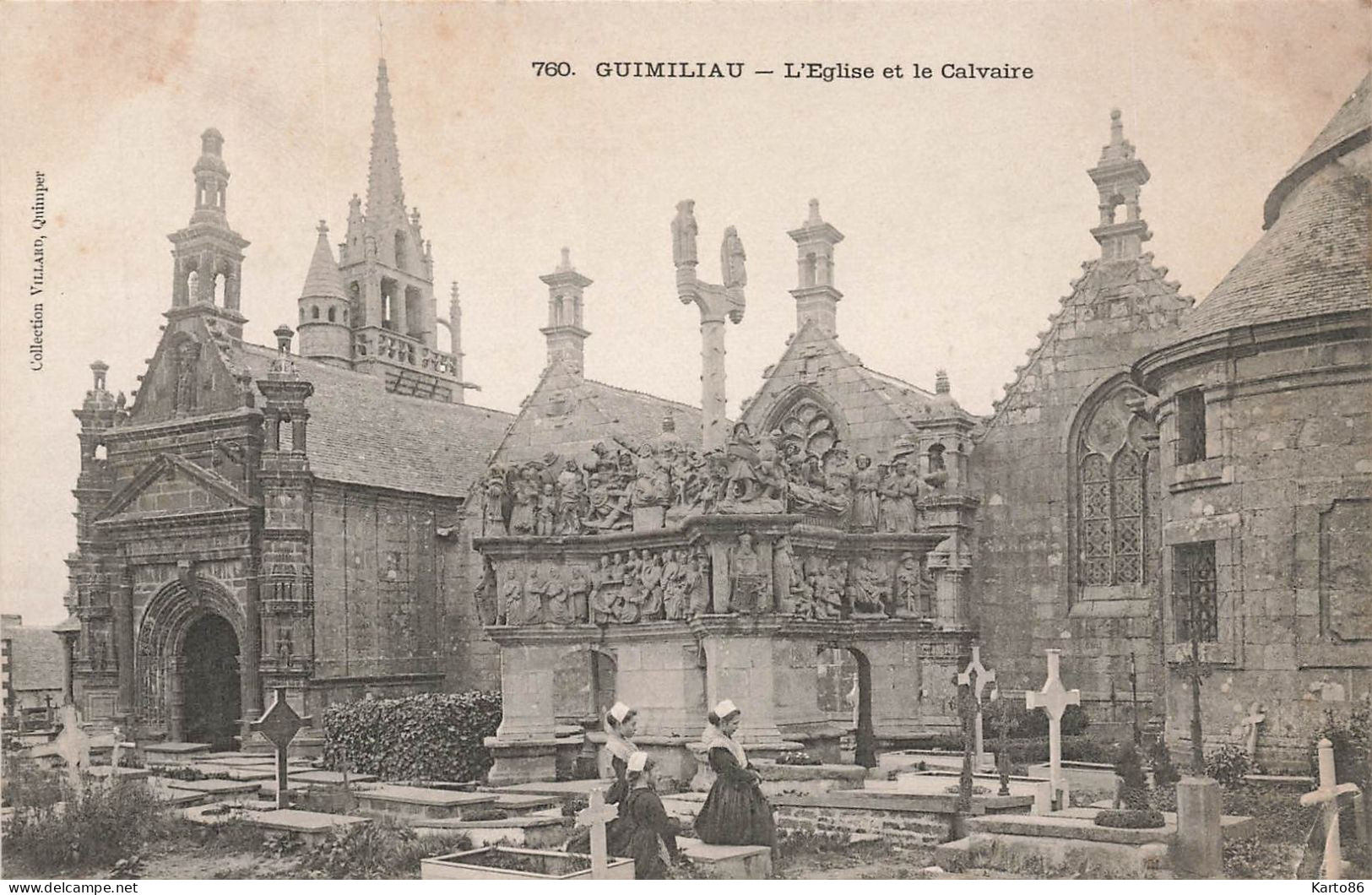 Guimiliau * L'église Et Le Calvaire * Coiffe Cimetière - Lampaul-Guimiliau