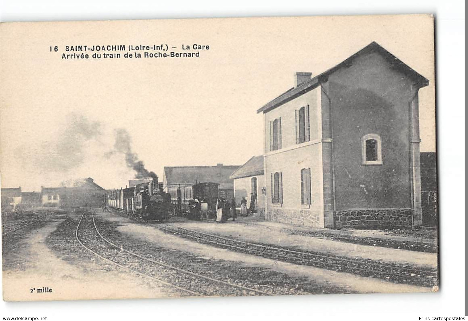 CPA 44 St Joachim La Gare Et Le Train Tramway - Saint-Joachim