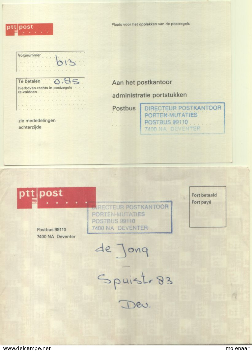 Postzegels > Europa > Nederland > Strafportzegels Brief Enveloppe Met Strafportkaart (16639) - Postage Due