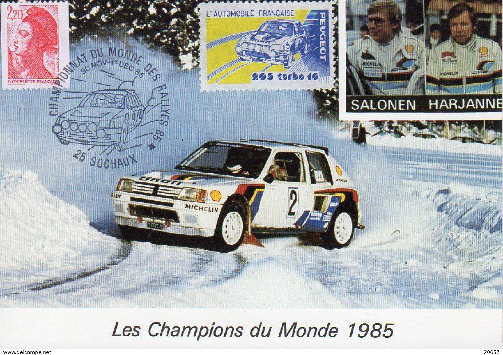 France 1985 Commémoratif Championnat Du Monde Des Rallyes, Champions 85 - Automobile