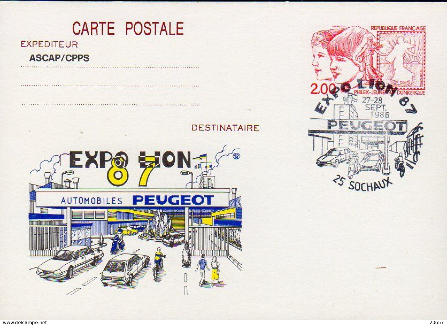 France 1986 Commémoratif Expo Lion 87 - Automobile