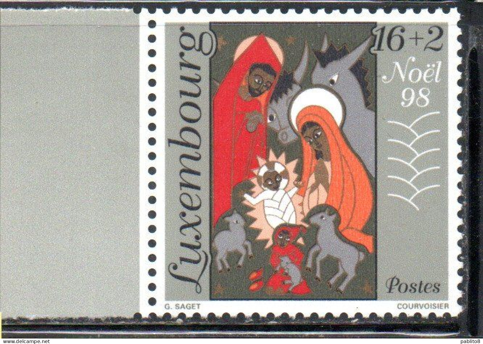 LUXEMBOURG LUSSEMBURGO 1998 CHRISTMAS NATALE NOEL WEIHNACHTEN NAVIDAD 16+2c MNH - Unused Stamps