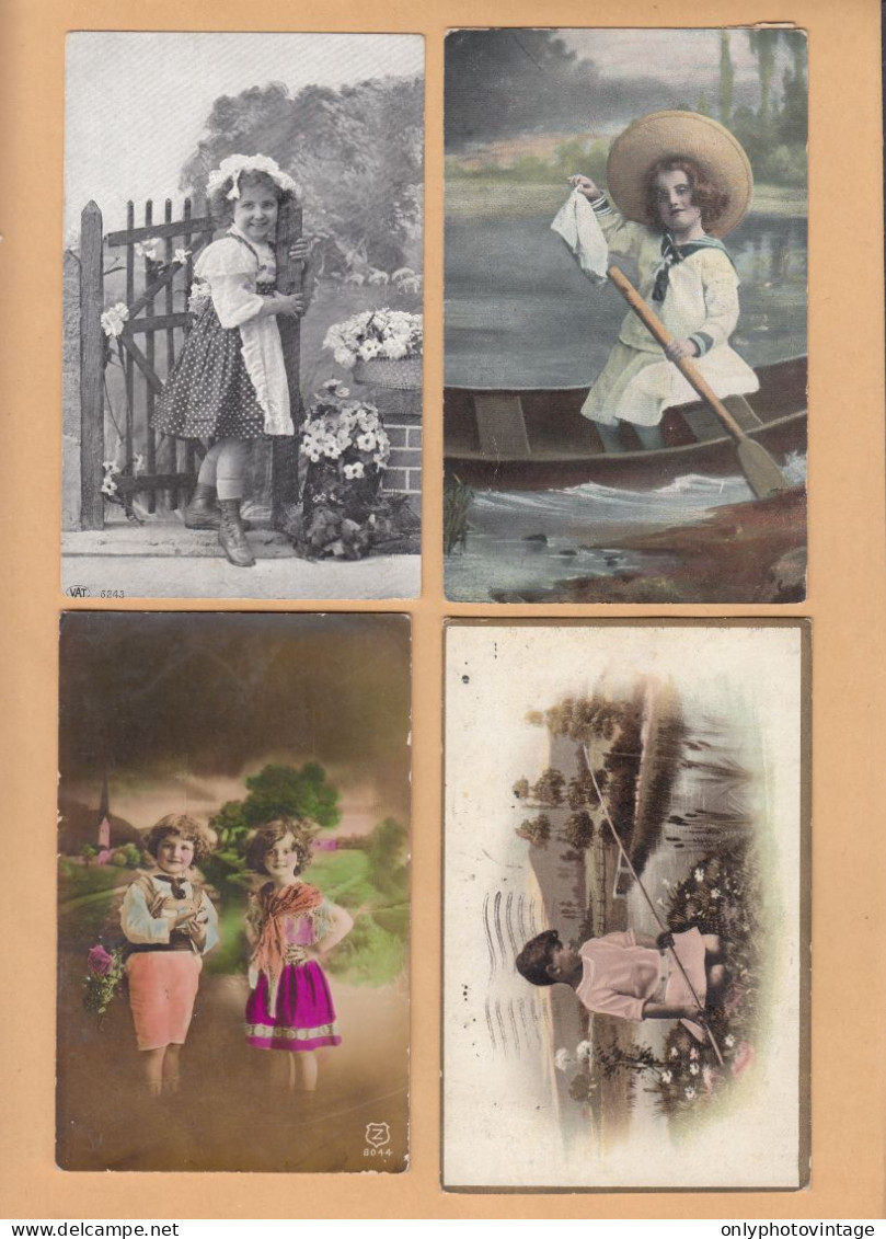 Lotto Di 20 Cartoline Formato Piccolo Tematiche Bambini - Portraits