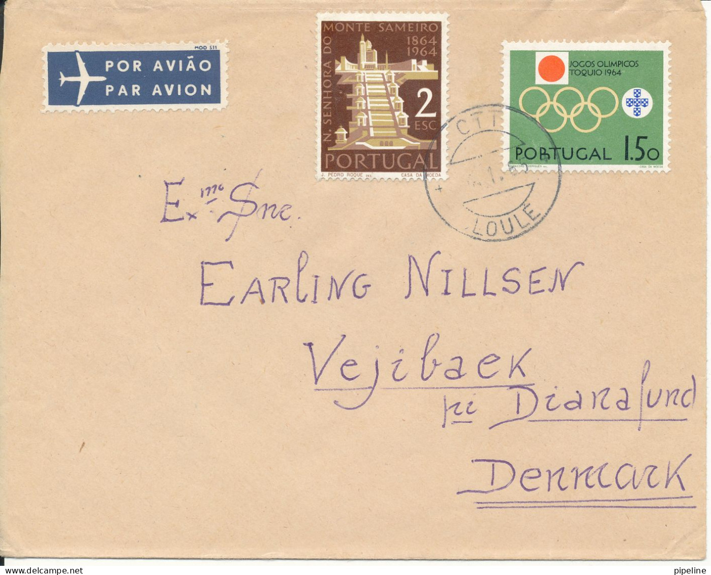 Portugal Cover Sent To Denmark 4-1-1965 Topic Stamps - Lettres & Documents