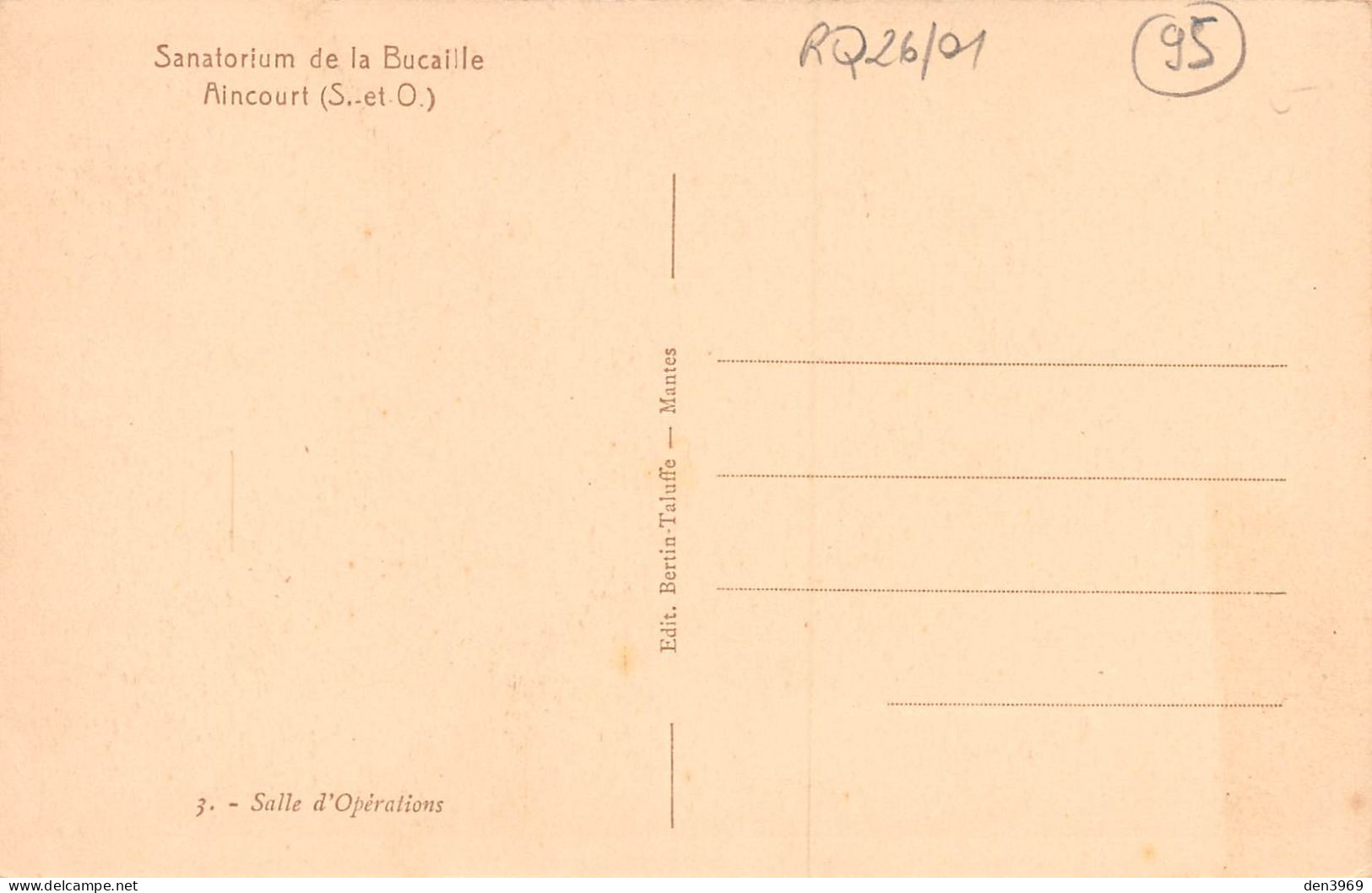 AINCOURT (Val-d'Oise) - Sanatorium De La Bucaille - Salle DOpérations - Santé, Médecine - Aincourt