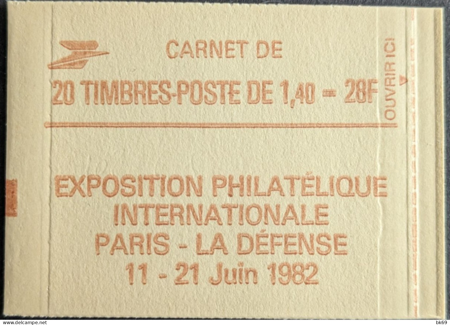 2102 C8 Conf. 8 Date Basse 6/ 3.12.80 Carnet Fermé Sabine 1.40F Rouge - Modern : 1959-...