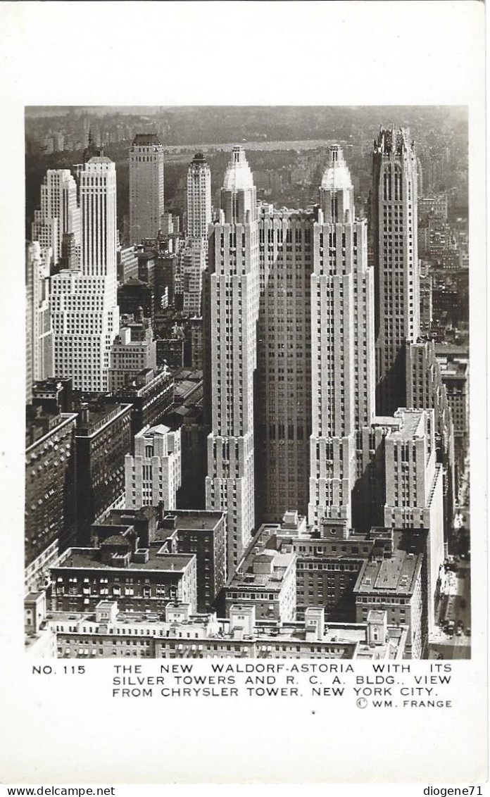 The New Waldorf-Astoria With Its Silver Towers And RCA Bldg. View From Chrysler Tower New York City - Cafes, Hotels & Restaurants