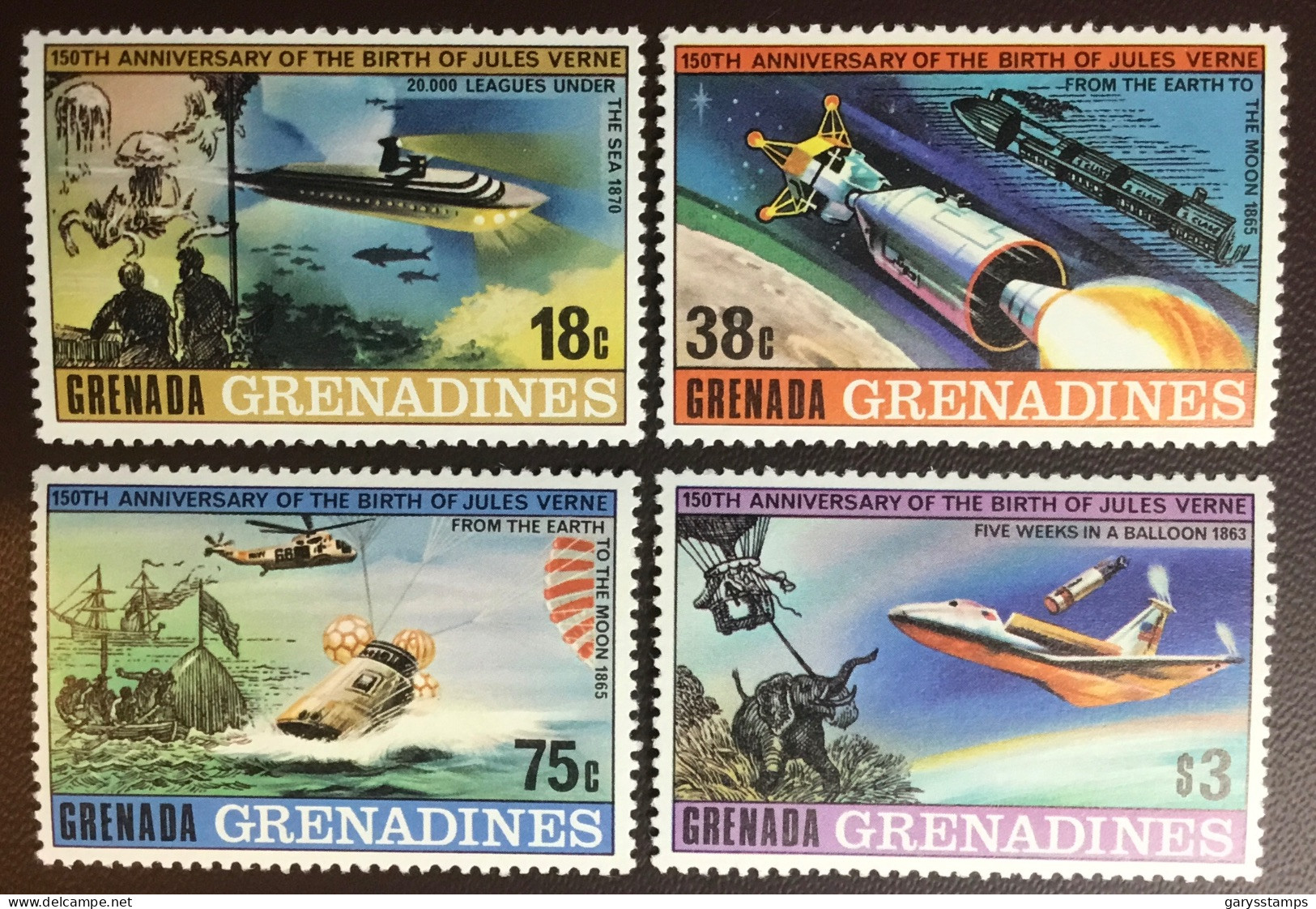 Grenada Grenadines 1979 Jules Verne Anniversary MNH - Grenada (1974-...)